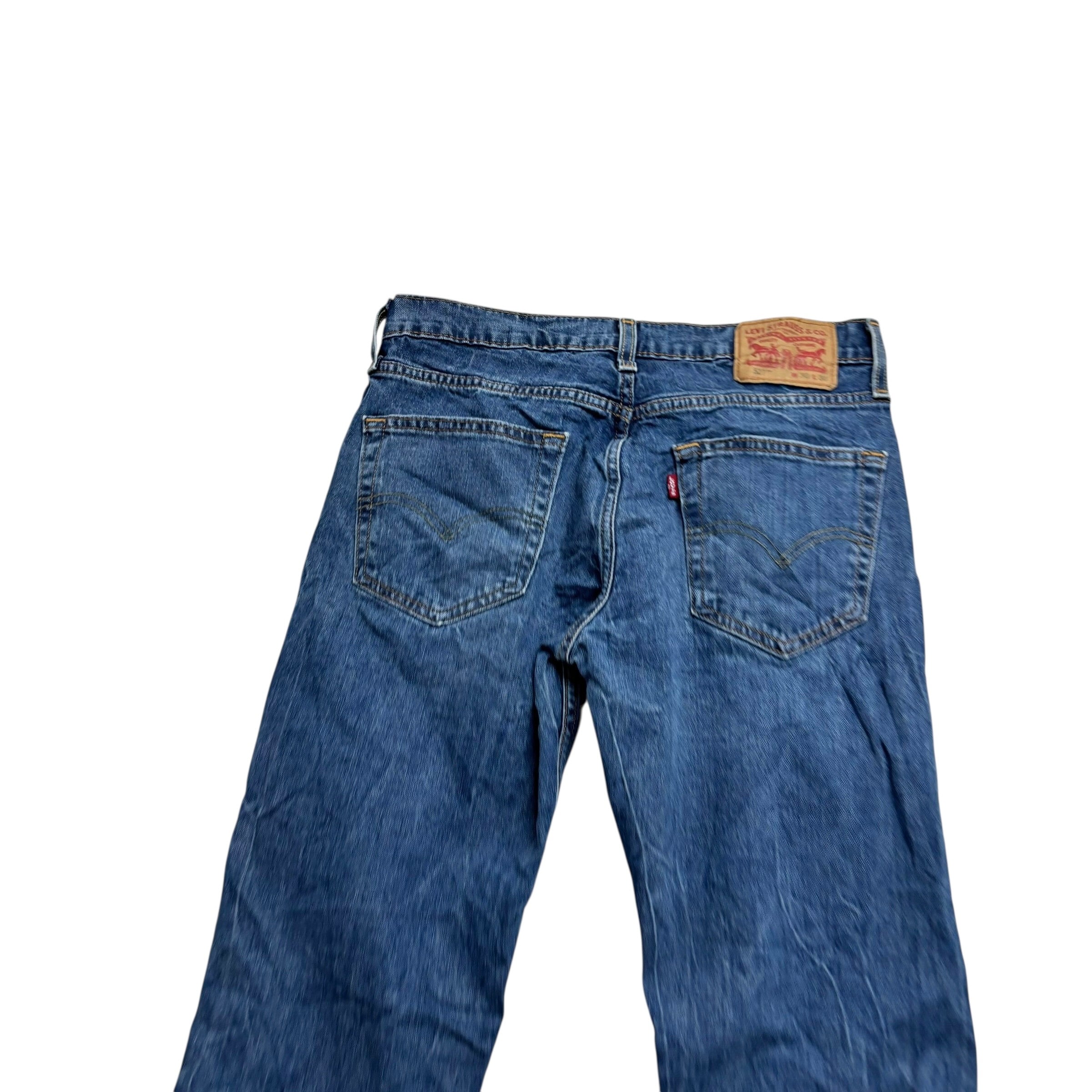 Levis 527 Jeans W30 L30 Mens Mid Blue Slim Bootcut Fit Stretch Denim (E)