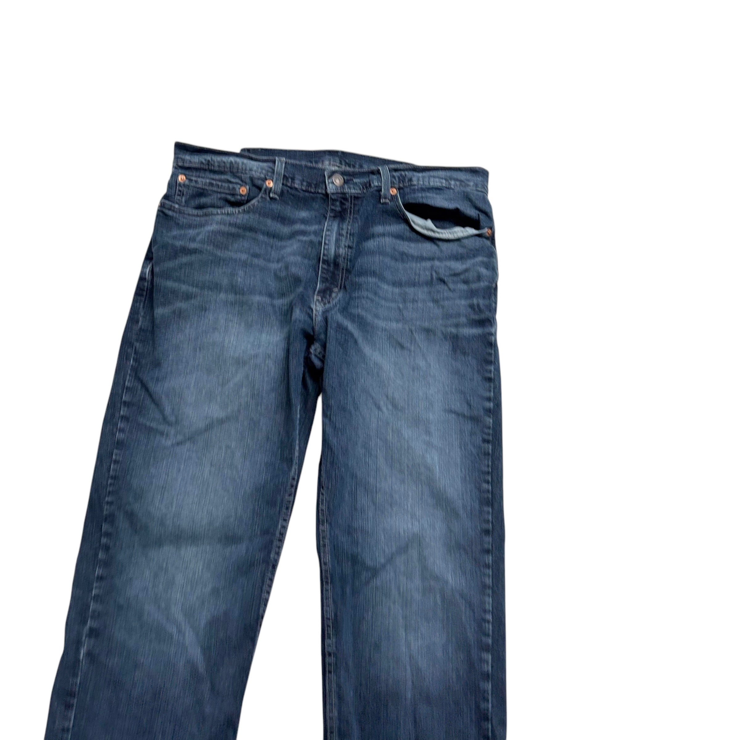 Levis 559 Jeans W38 L36 Mens Dark Blue Regular Straight Fit Stretch Denim (E)