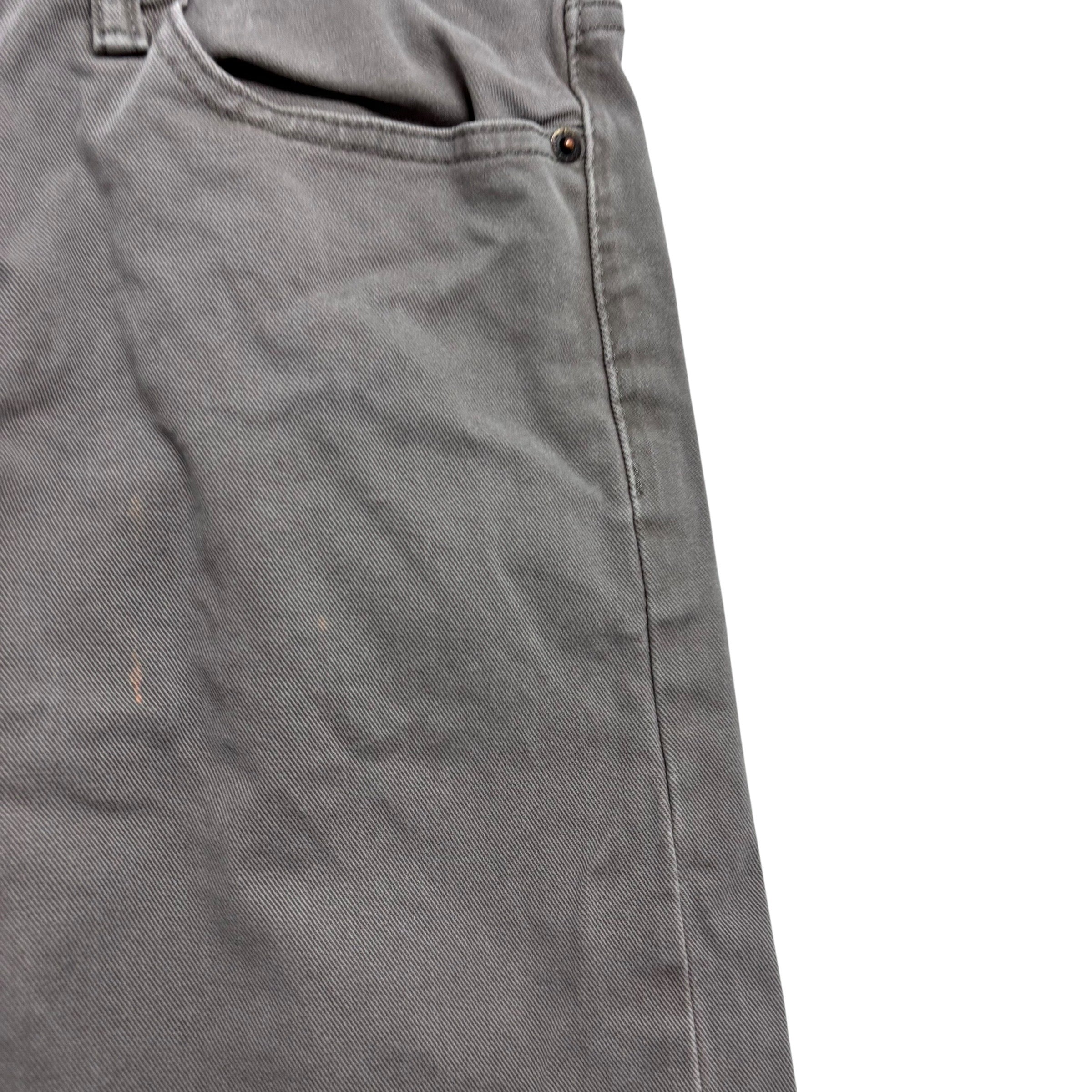 Levis 513 Jeans W32 L30 Mens Grey Slim Straight Fit Stretch Denim