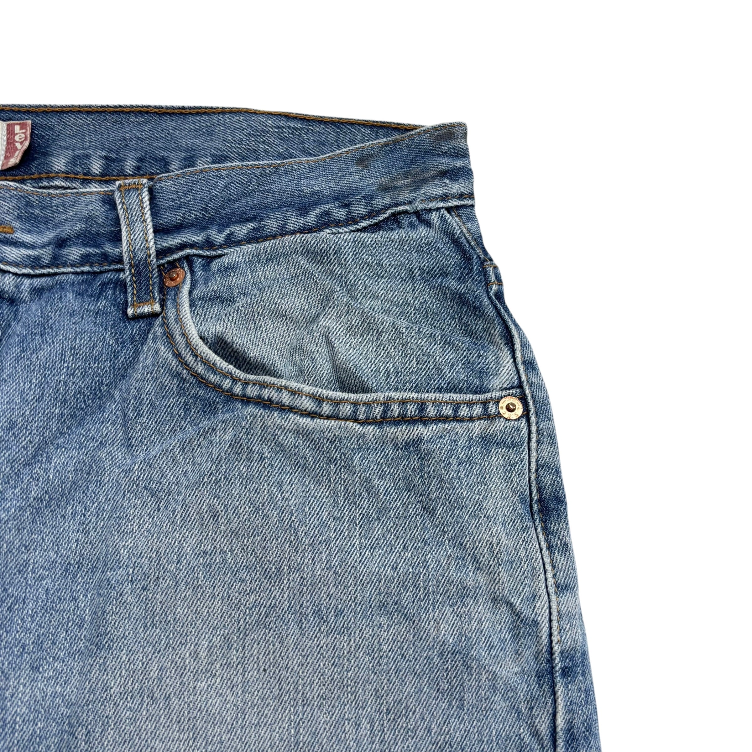 Levis 550 Jeans W36 L29 Mens Light Blue Baggy Relaxed Straight Fit Vintage Denim