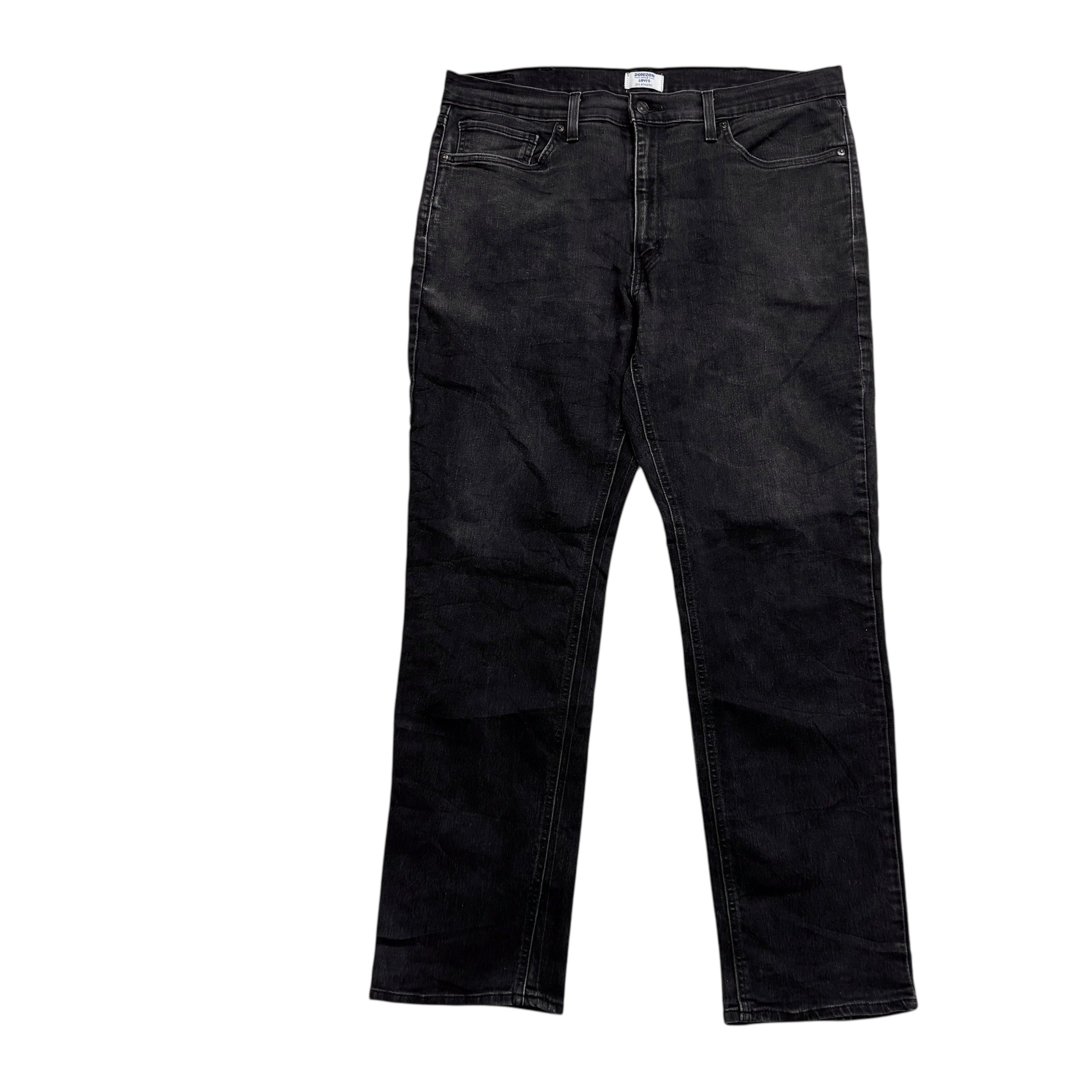 Levis Denizen Jeans W38 L31 Mens Black Athletic Fit Stretch Denim