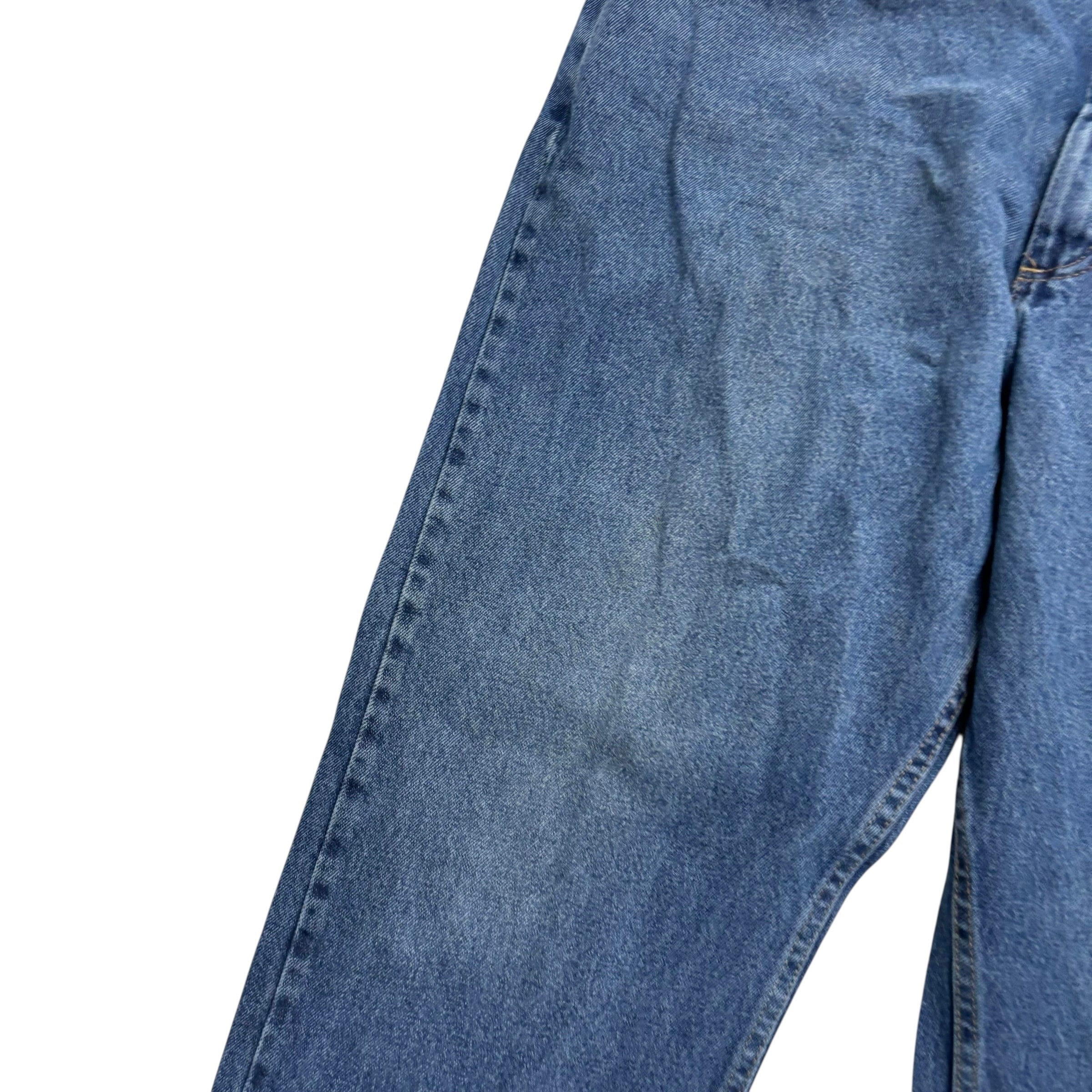 Wrangler Jeans W40 L30 Mens Mid Blue Relaxed Straight Fit Denim