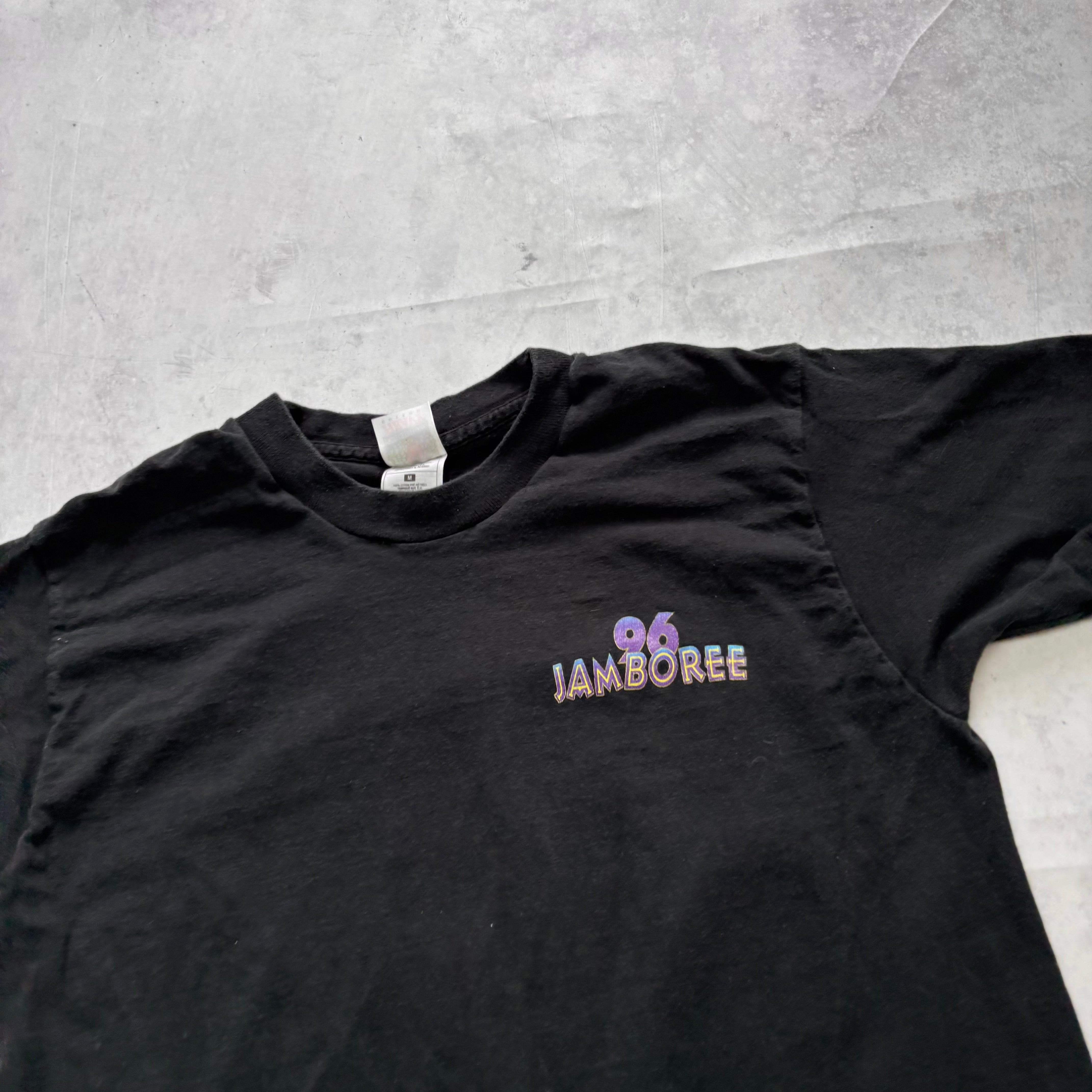 Vintage T Shirt Mens Small Black Single Stitch Graphic Print 90s USA (E)