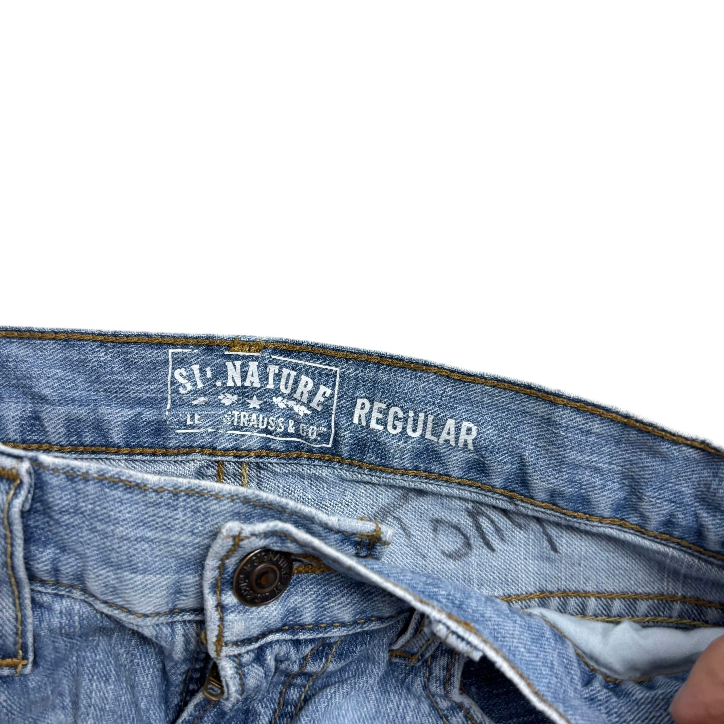 Levis Signature Jeans W29 L32 Mens Light Blue Regular Straight Fit Denim (E)