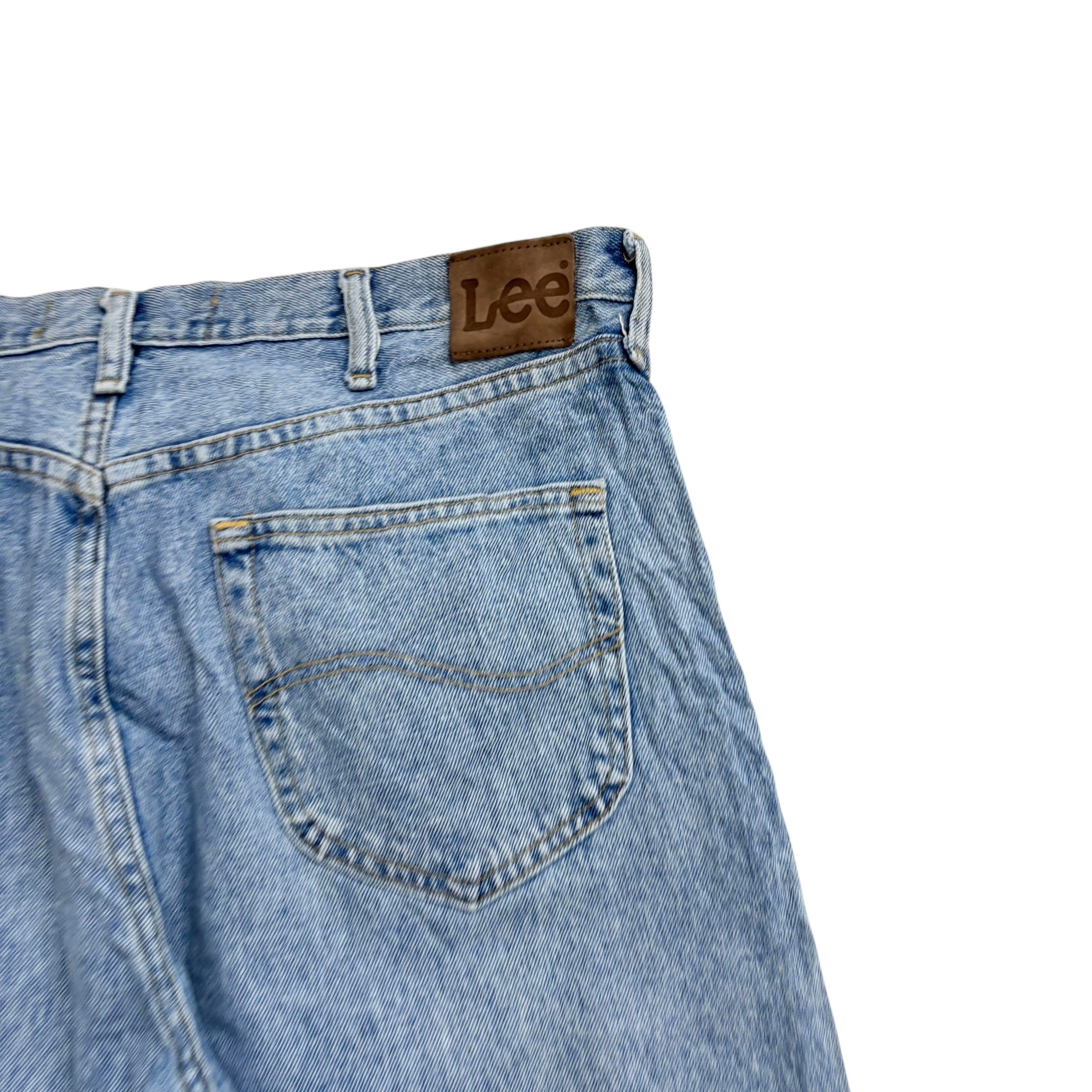 Lee Jeans W38 L32 Mens Light Blue Relaxed Straight Fit Vintage Denim (E)