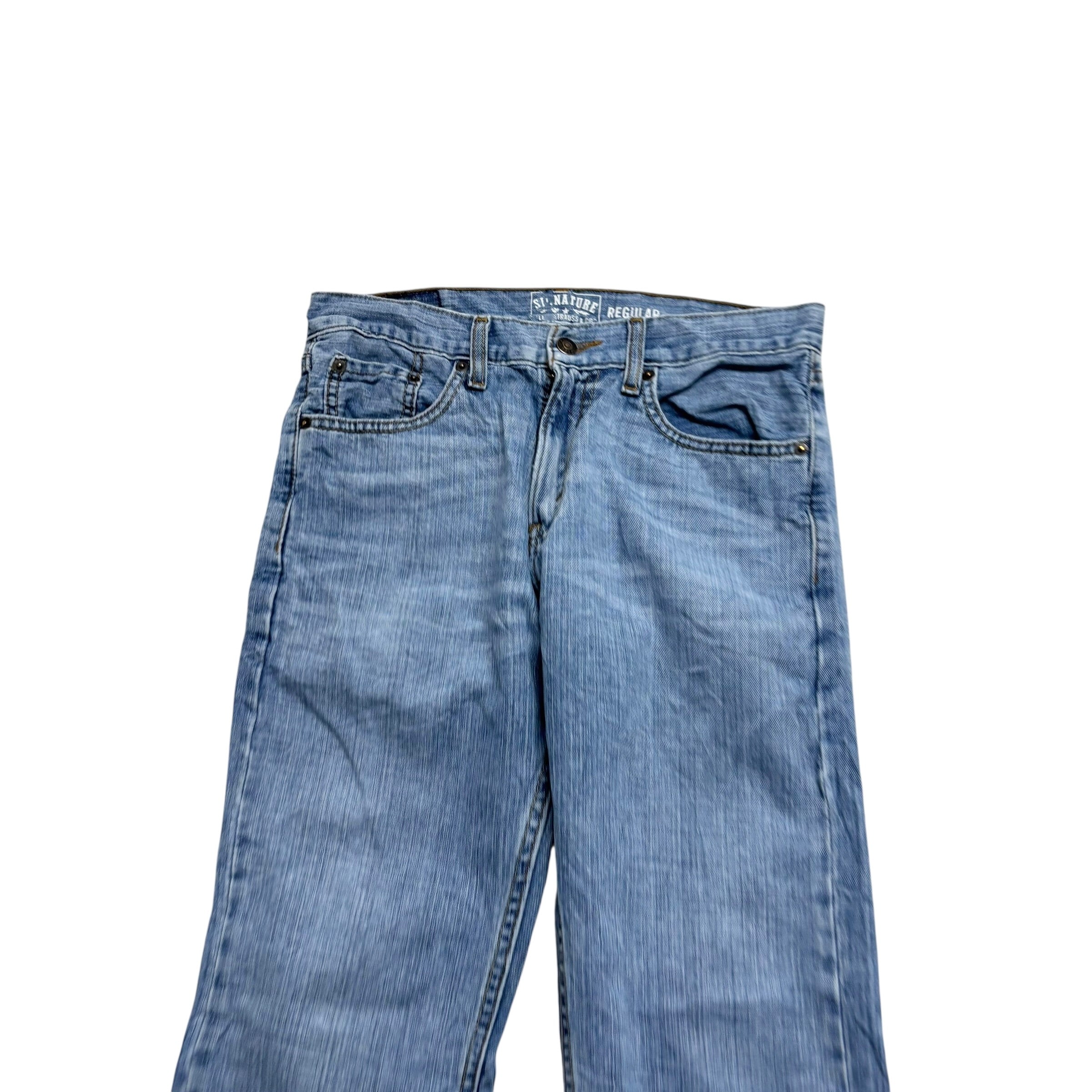 Levis Signature Jeans W29 L32 Mens Light Blue Regular Straight Fit Denim (E)