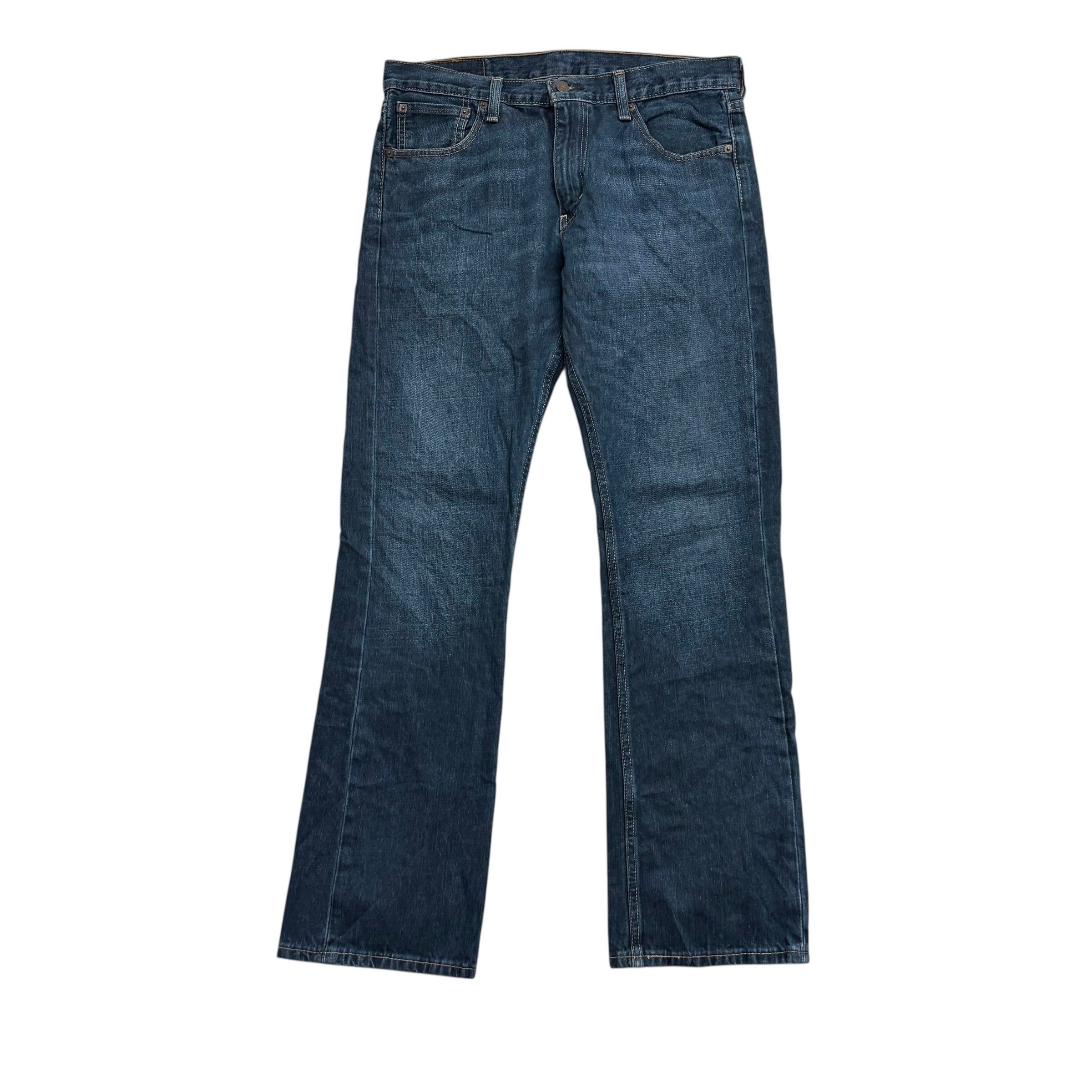 Levis 527 Jeans W33 L32 Mens Dark Blue Slim Bootcut Fit Denim (E)