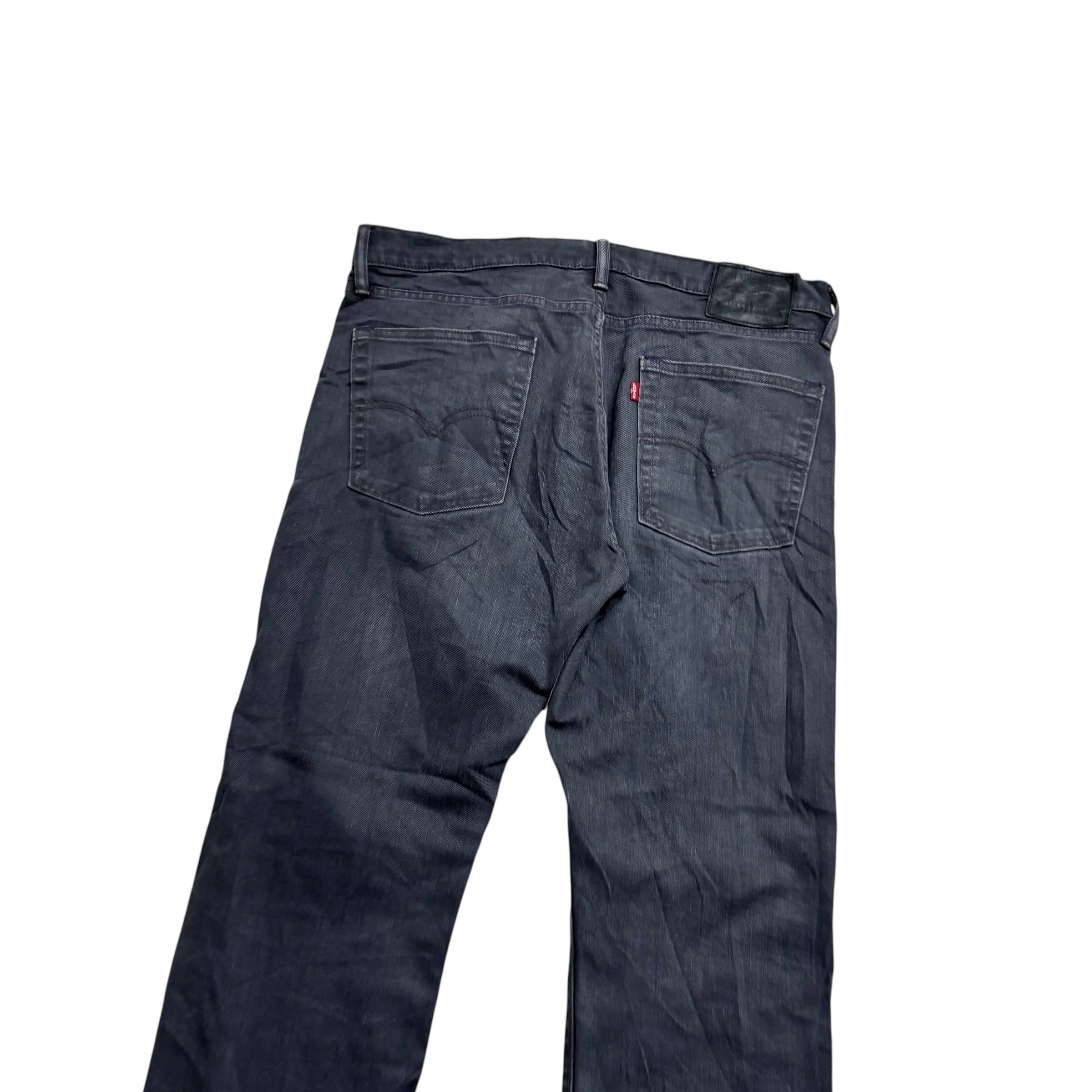 Levis 513 Jeans W36 L30 Mens Grey Slim Straight Fit Stretch Denim (E)