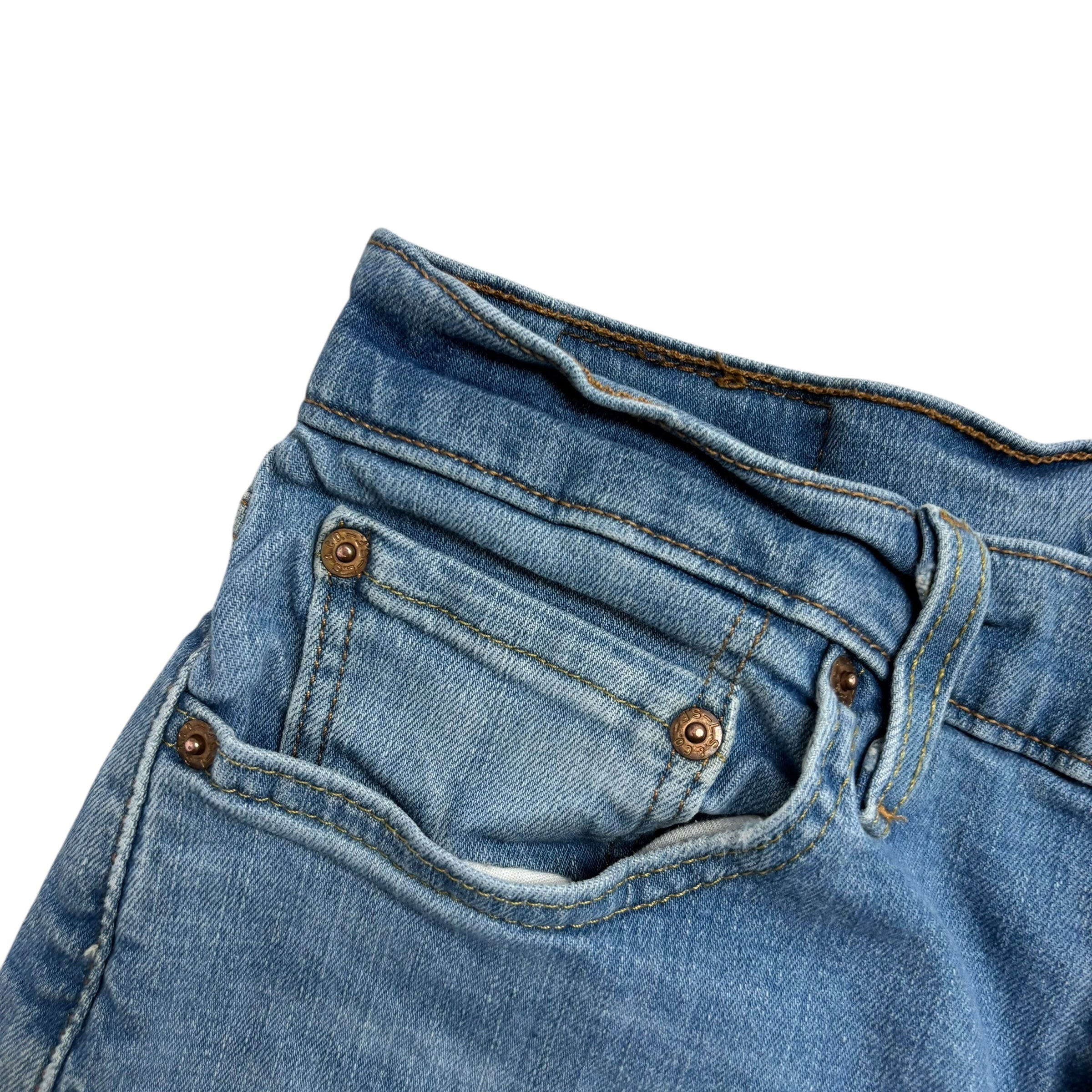 Levis 514 Jeans W30 L30 Mens Light Blue Regular Straight Fit Stretch Denim