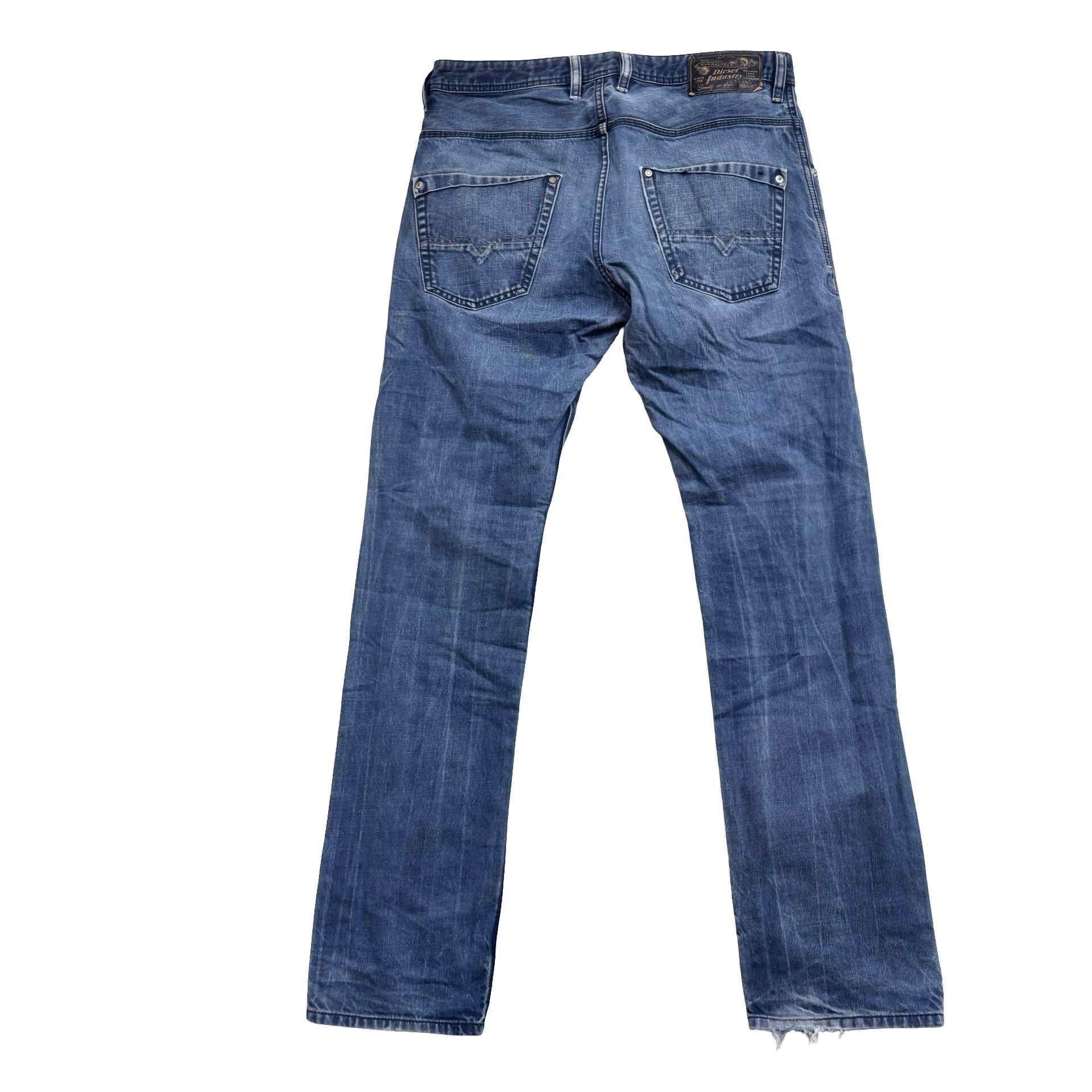 Diesel Krooley Jeans W31 L32 Mens Navy Blue Slim Carrot Fit Denim