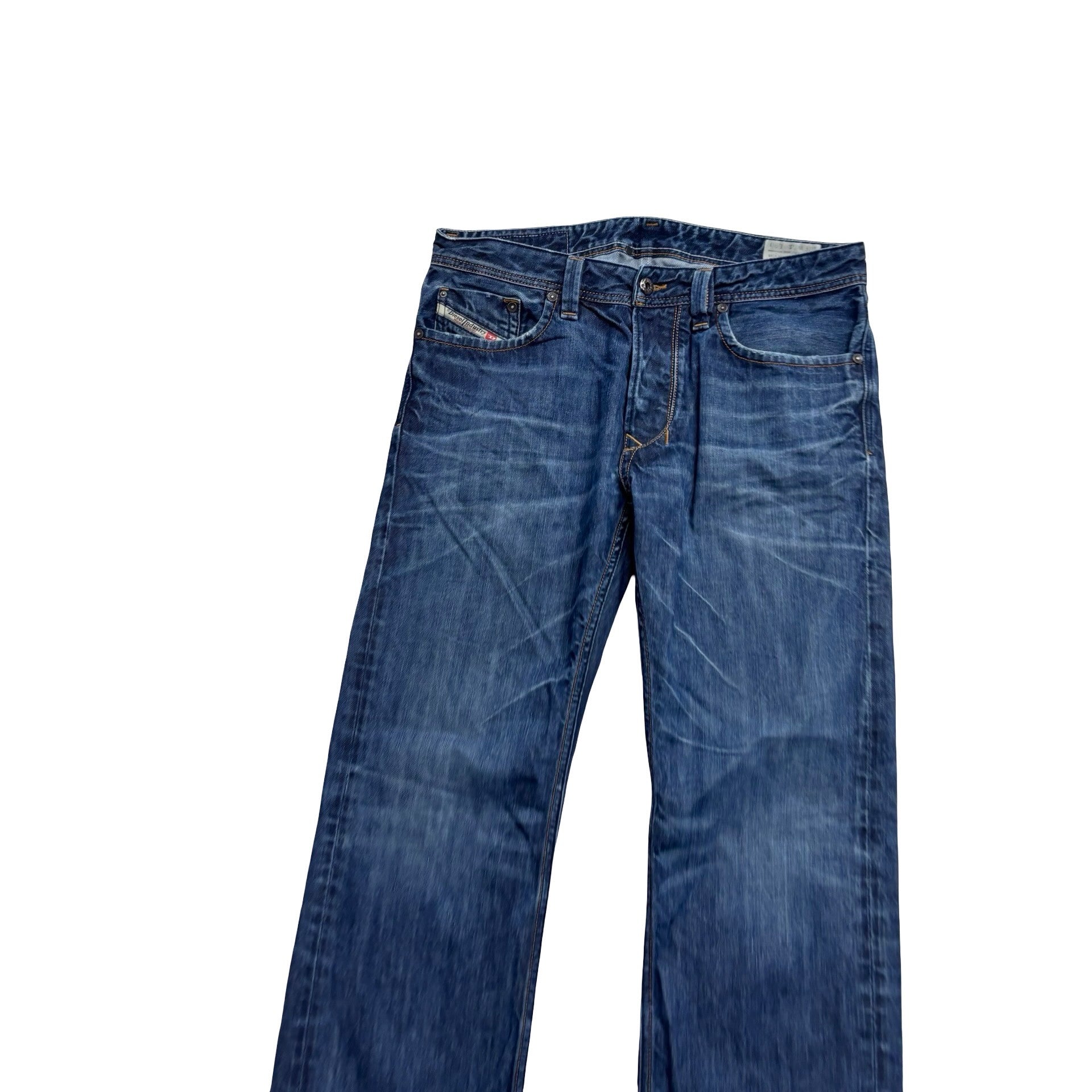 Diesel Larkee Jeans W31 L30 Mens Dark Blue Regular Straight Fit Denim (E)