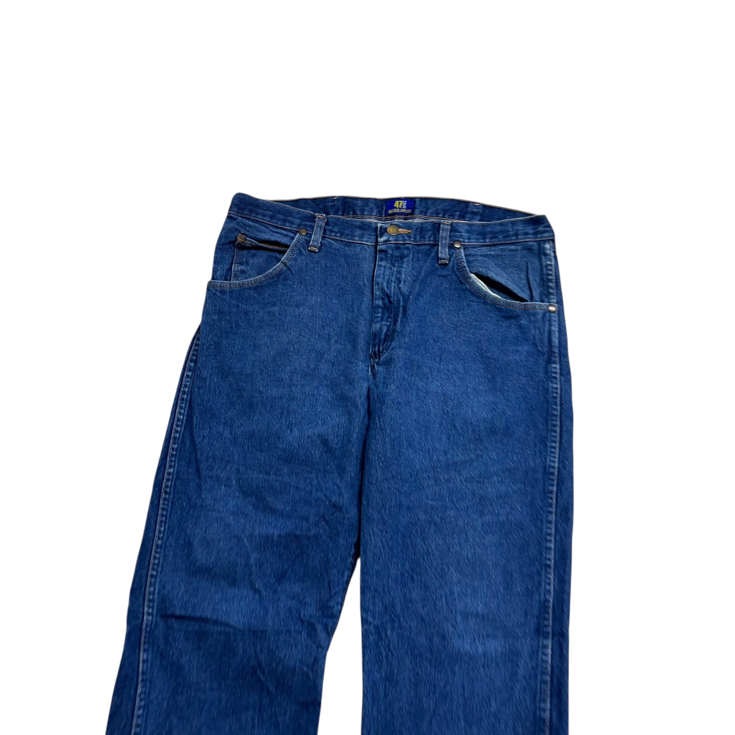 Wrangler Jeans Cowboy Cut W35 L32 Mens Mid Blue 47MWZ Original Fit Denim (E)