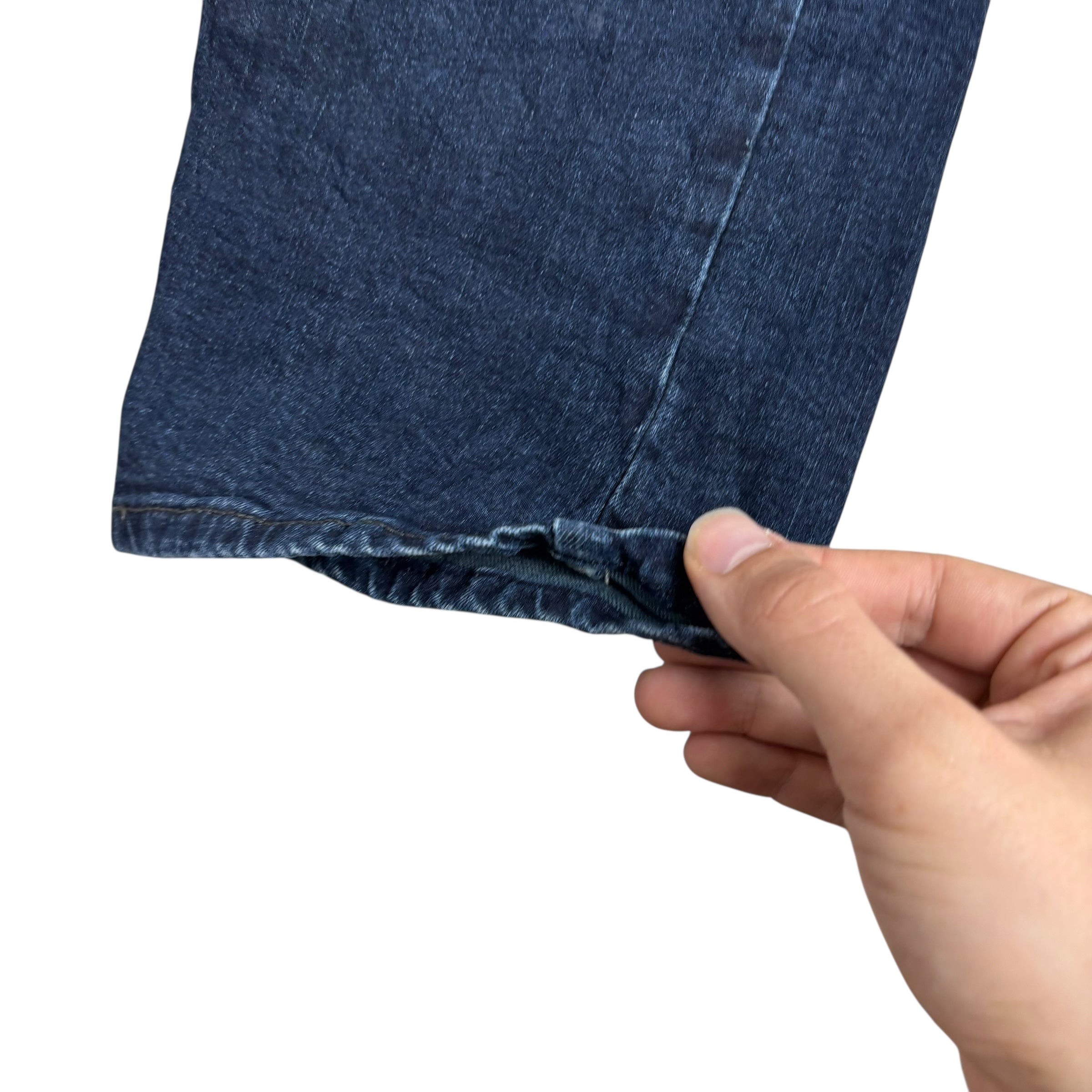 Levis Signature Jeans W38 L29 Mens Navy Blue Relaxed Tapered Fit Stretch (E)