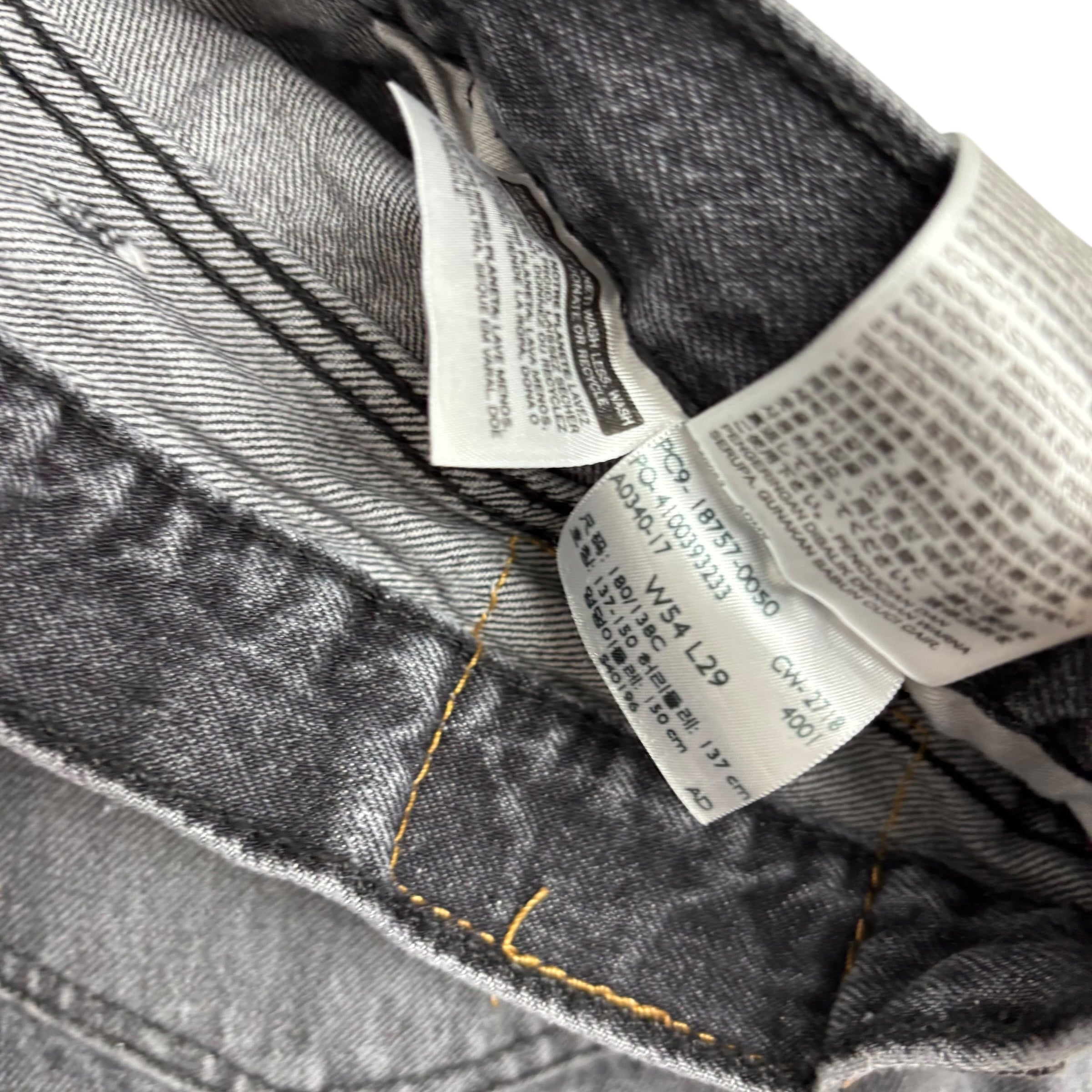 Levis 541 Jeans W54 L29 Mens Grey Athletic Tapered Fit Stretch Denim (E)