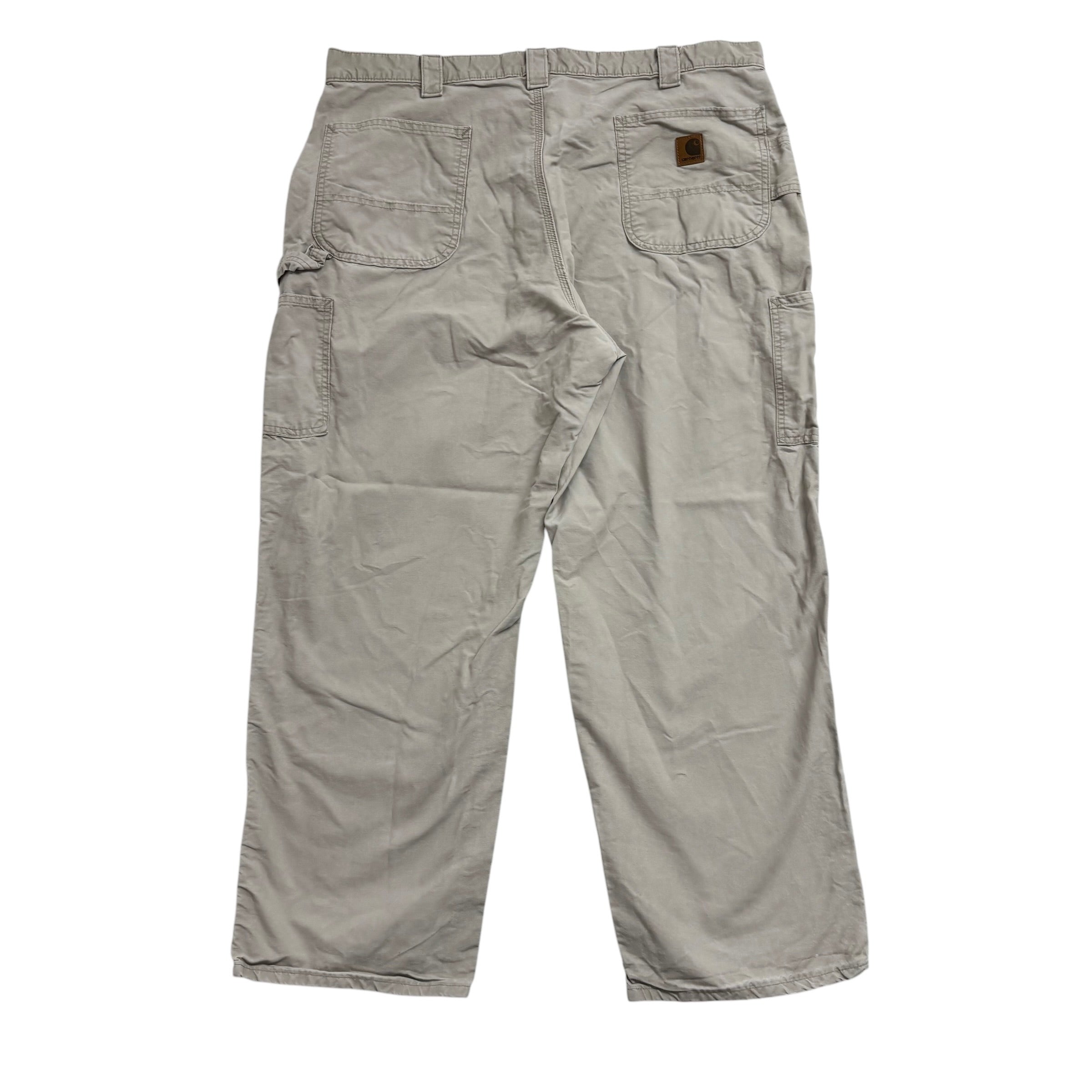 Carhartt Carpenter Pants W42 L30 Mens Cream Relaxed Baggy Straight Fit Trousers