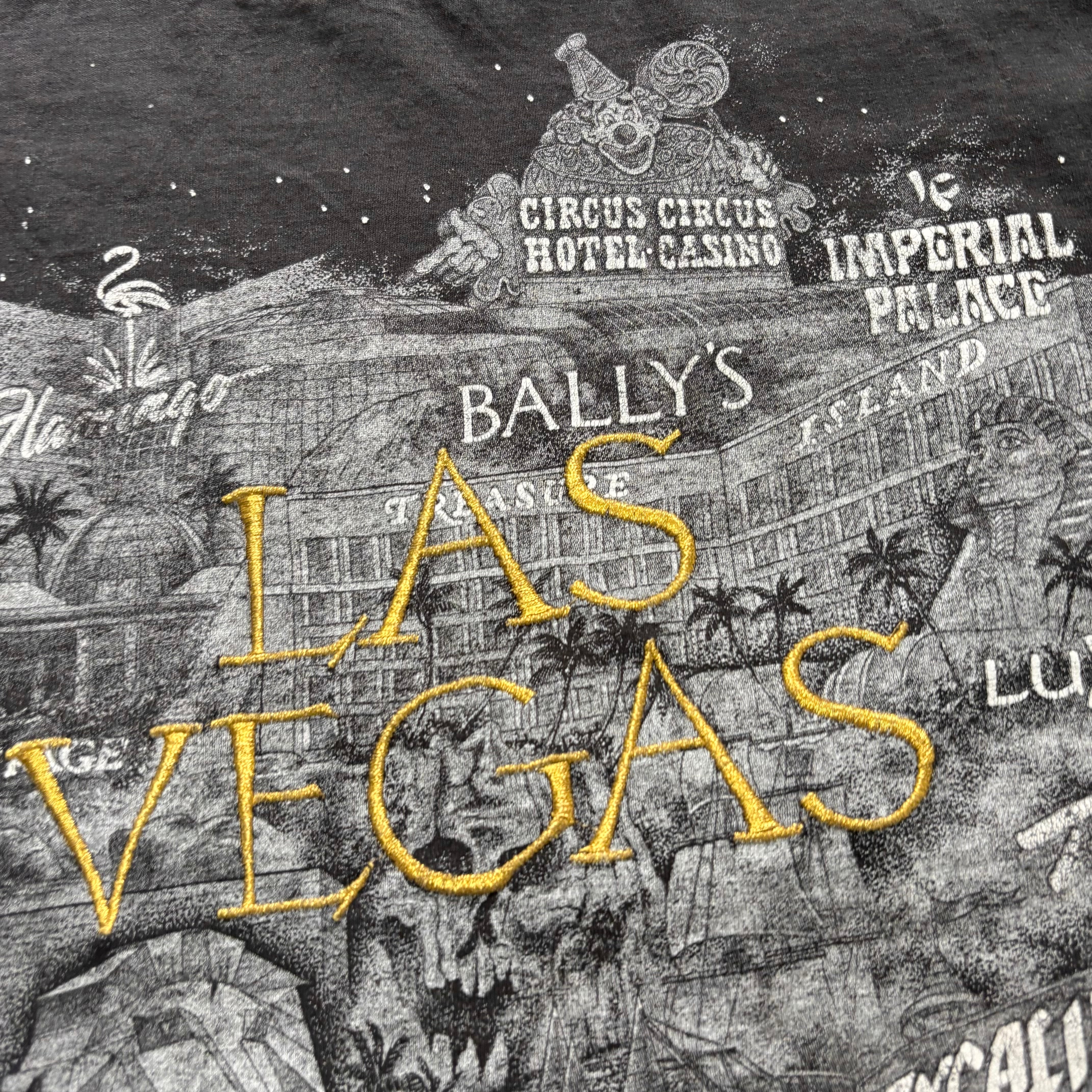 Vintage T Shirt Mens Large Black Single Stitch Graphic Print 90s USA Tourist