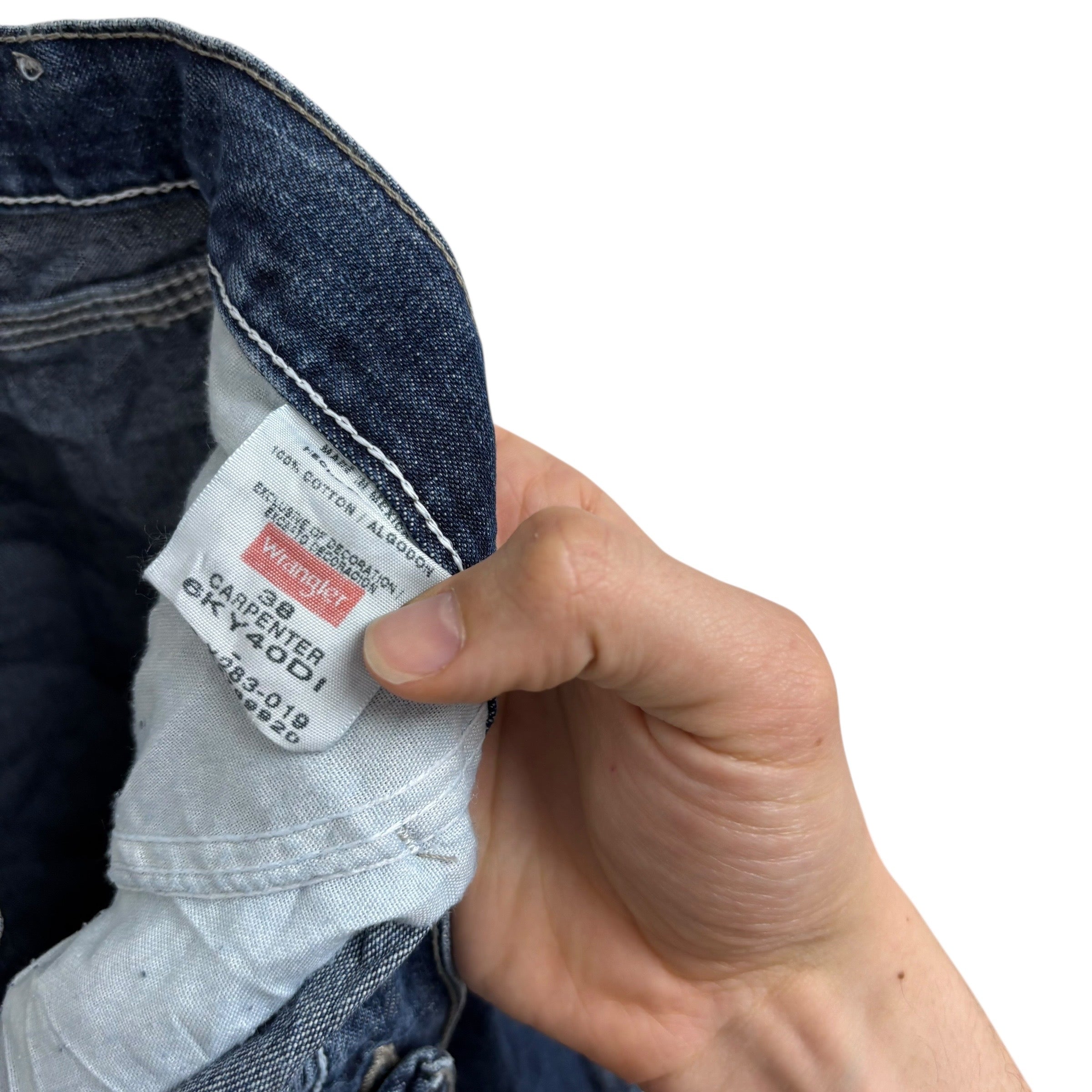 Wrangler Baggy Jorts W38 Mens Dark Blue Denim Shorts Relaxed Fit Carpenter (E)