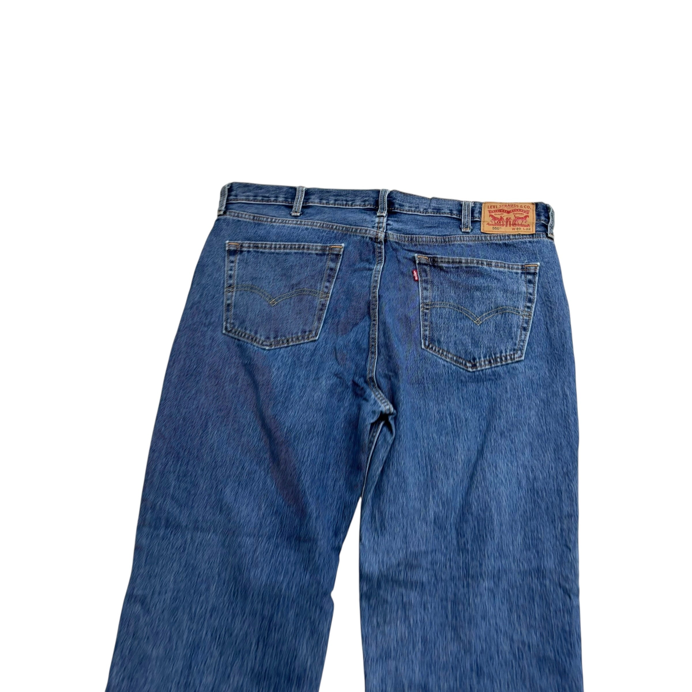 Levis 550 Jeans W40 L32 Mens Mid Blue Baggy Relaxed Straight Fit Denim
