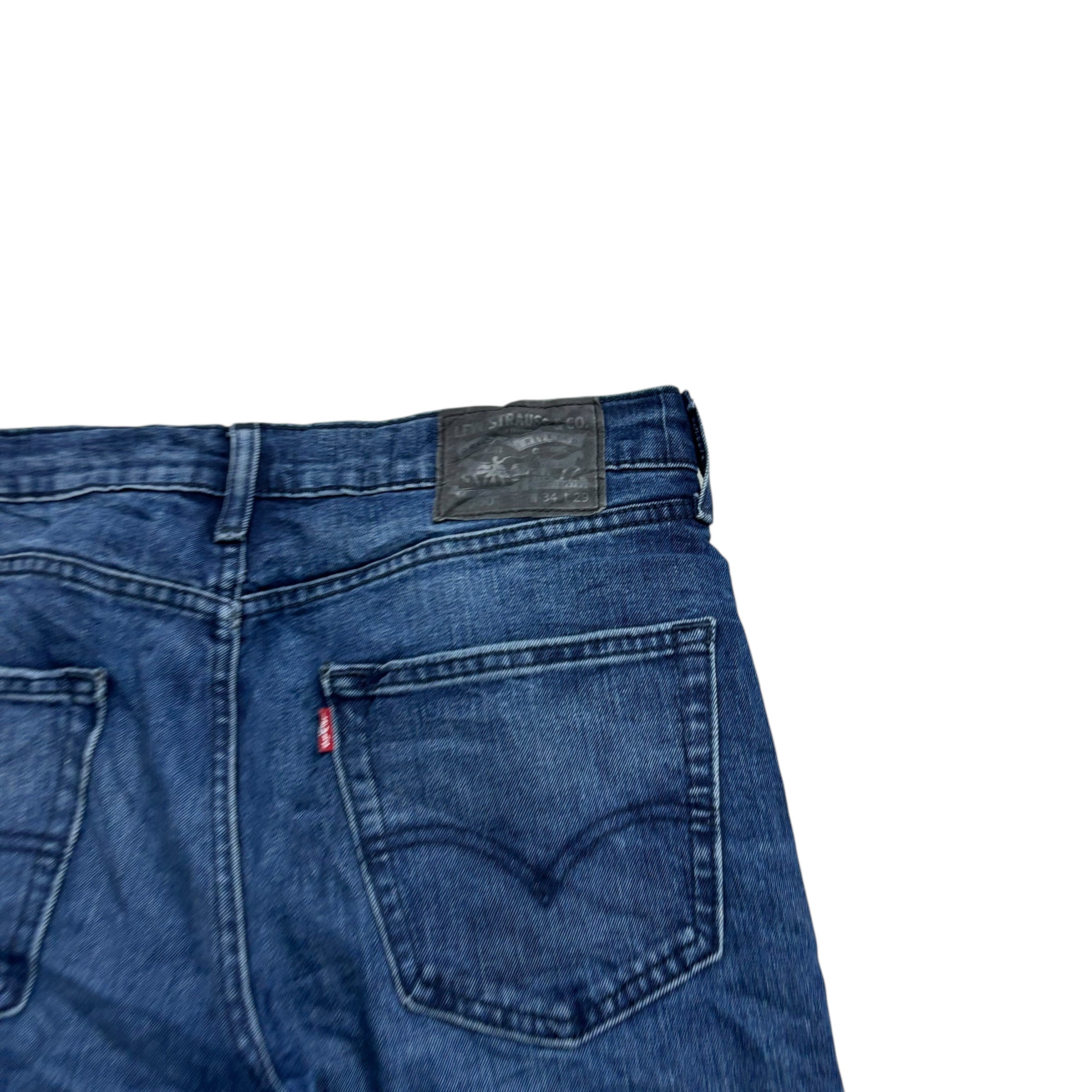 Levis 550 Jeans W34 L29 Mens Navy Blue Baggy Relaxed Straight Stretch Denim (E)
