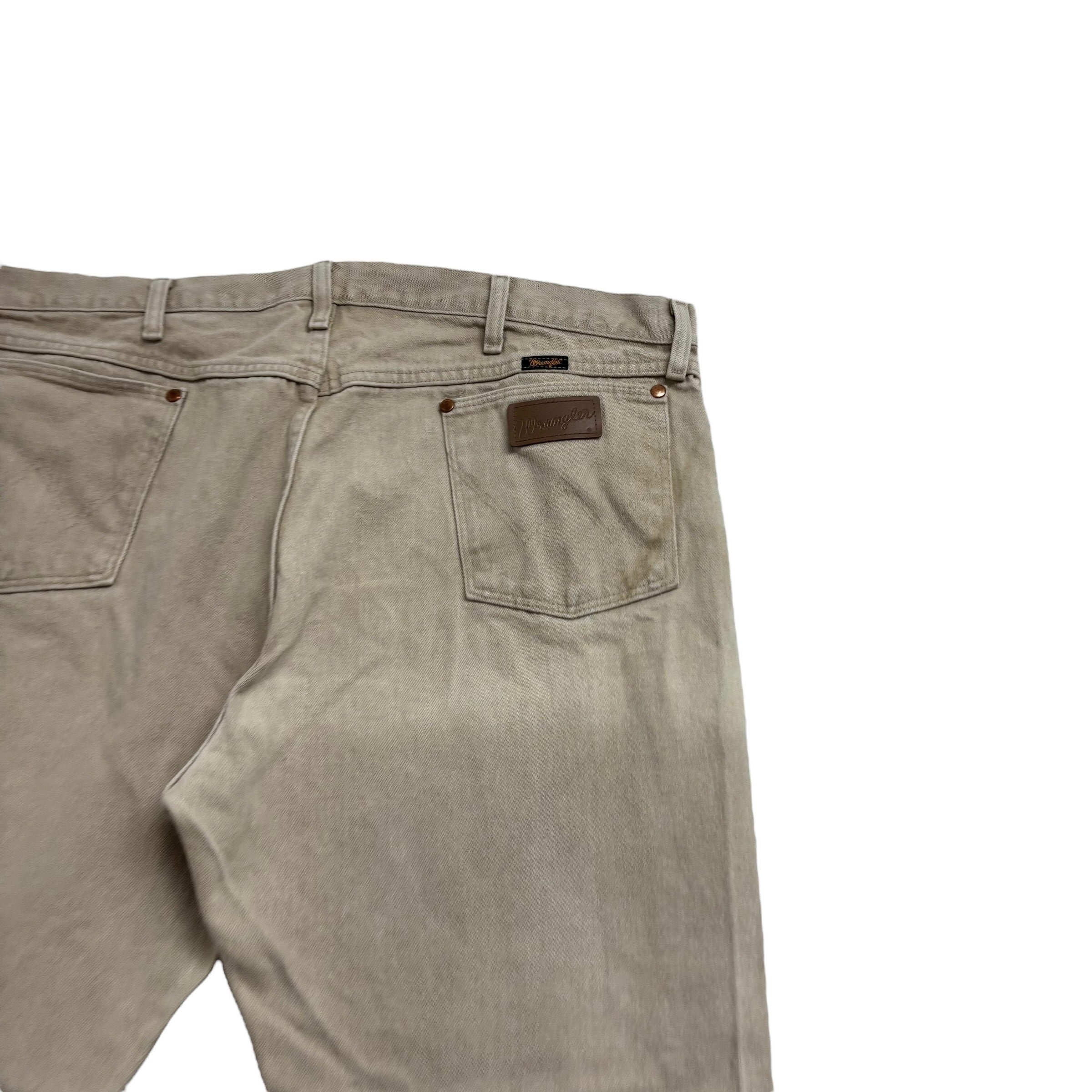 Wrangler Jeans Cowboy Cut W42 L30 Mens Cream 13MWZ Original Fit Denim (F)