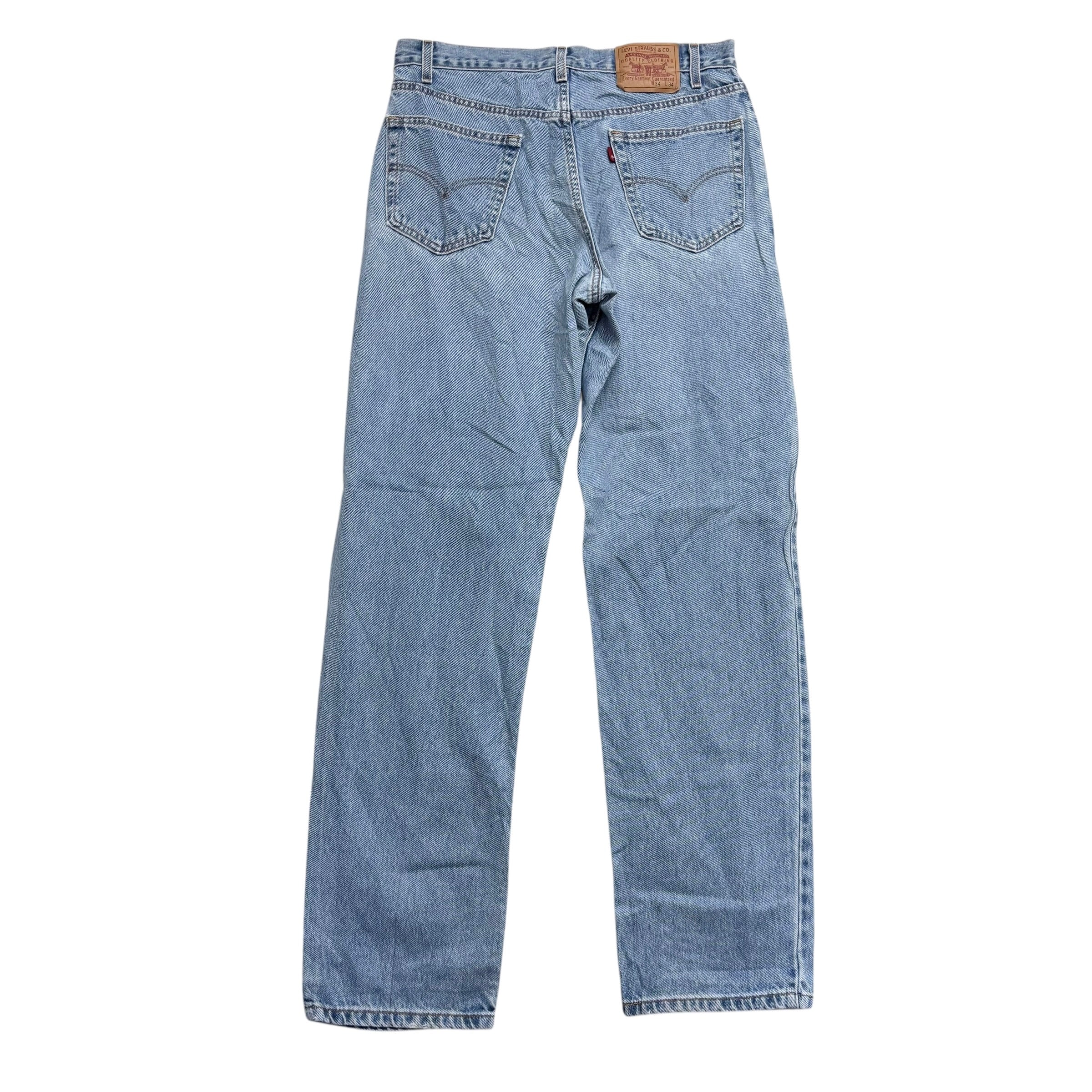 Levis Jeans W34 L34 Mens Light Blue Relaxed Straight Fit Vintage Denim