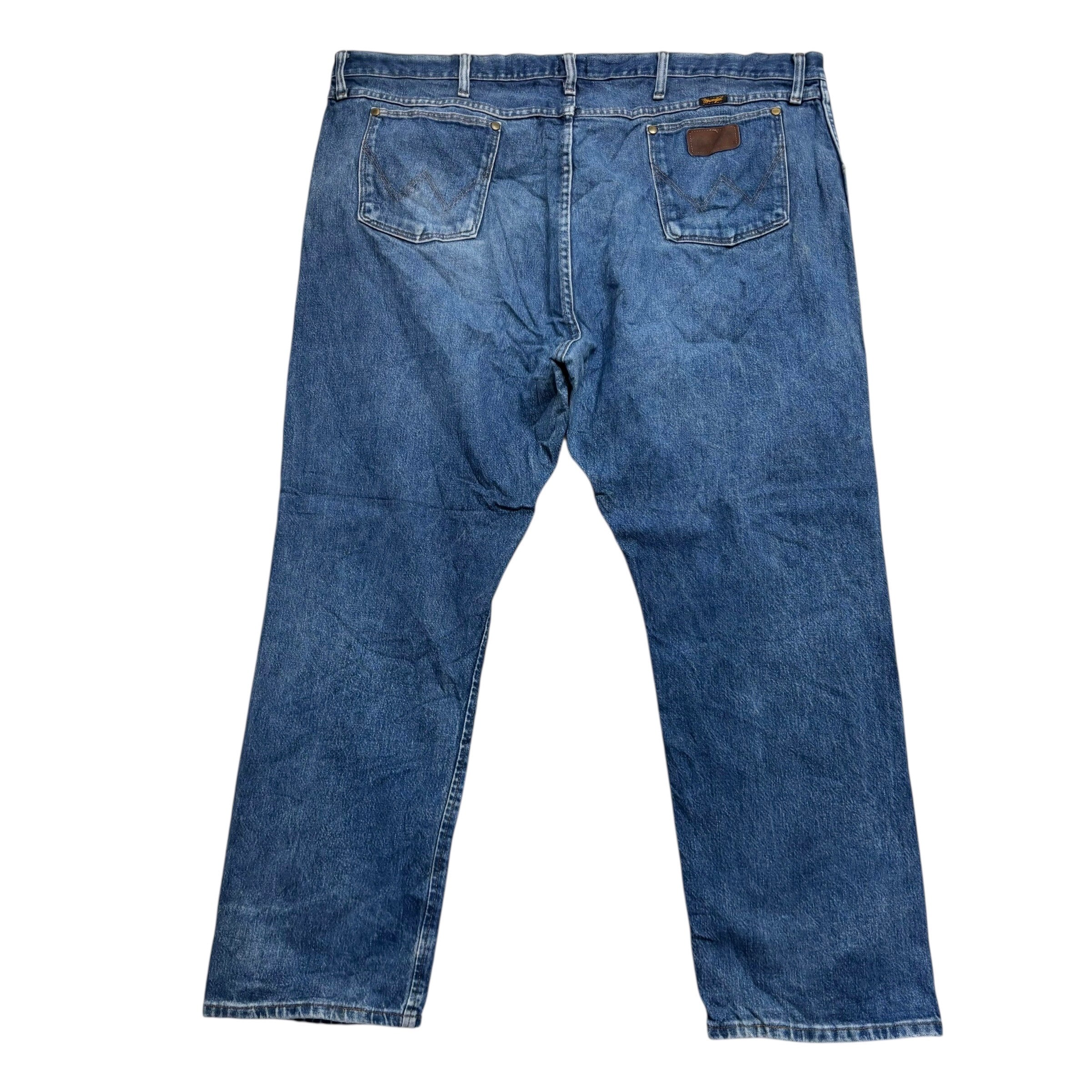 Wrangler Jeans Cowboy Cut W46 L30 Mens Mid Blue 47MWZ Regular Fit Denim