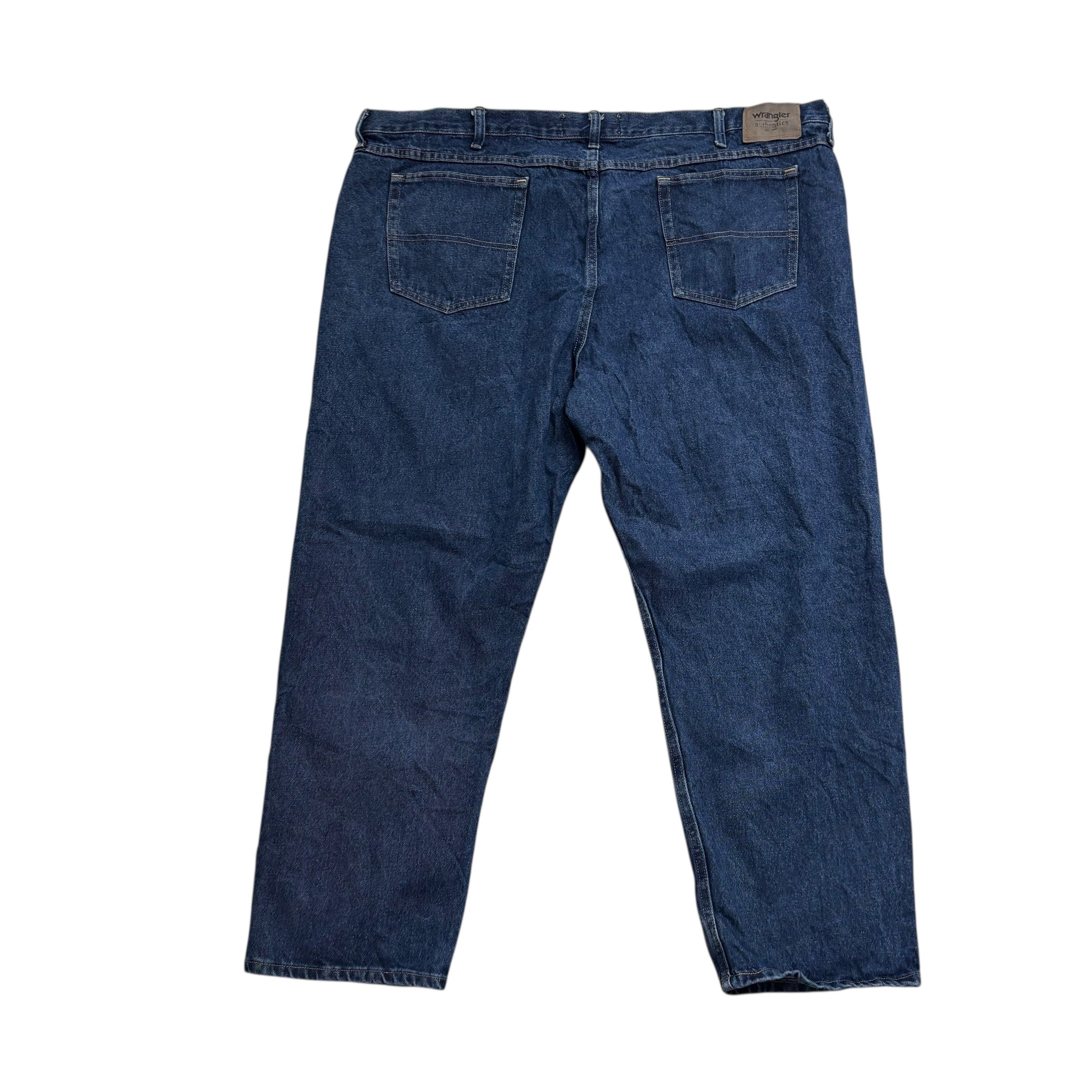 Wrangler Jeans W48 L30 Mens Dark Blue Relaxed Straight Fit Baggy Denim (E)