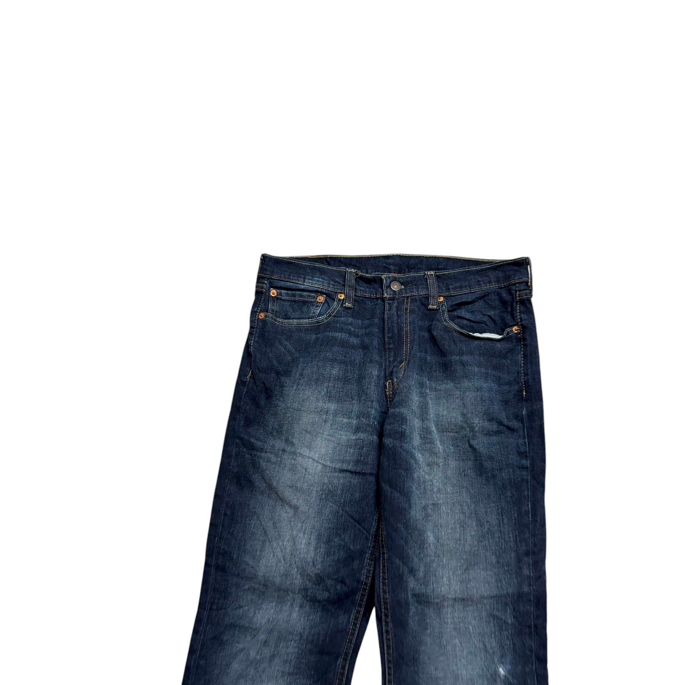 Levis 541 Jeans W32 L29 Mens Dark Blue Athletic Tapered Fit Stretch Denim