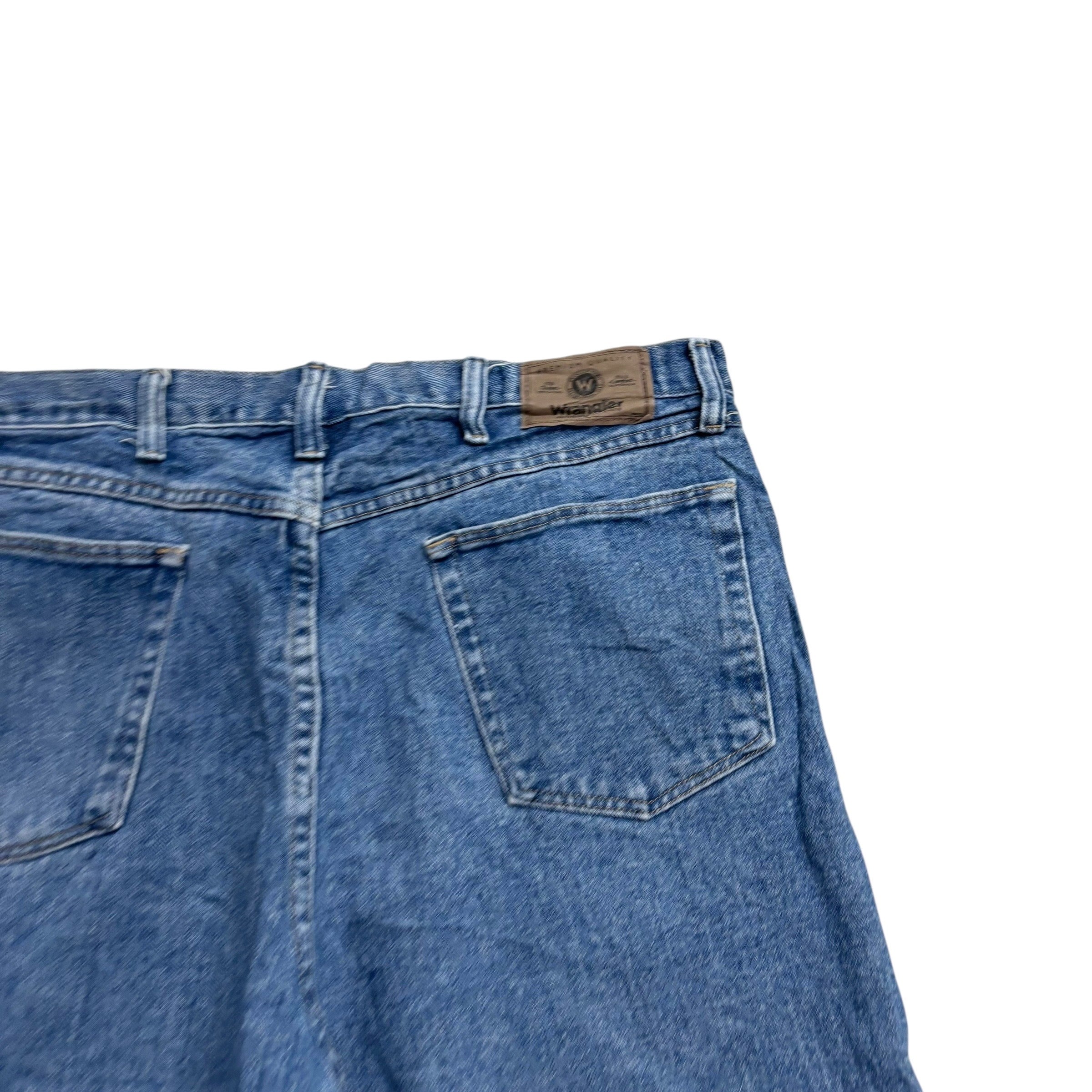 Wrangler Baggy Jorts W38 Mens Denim Shorts Mid Blue Relaxed Fit (E)