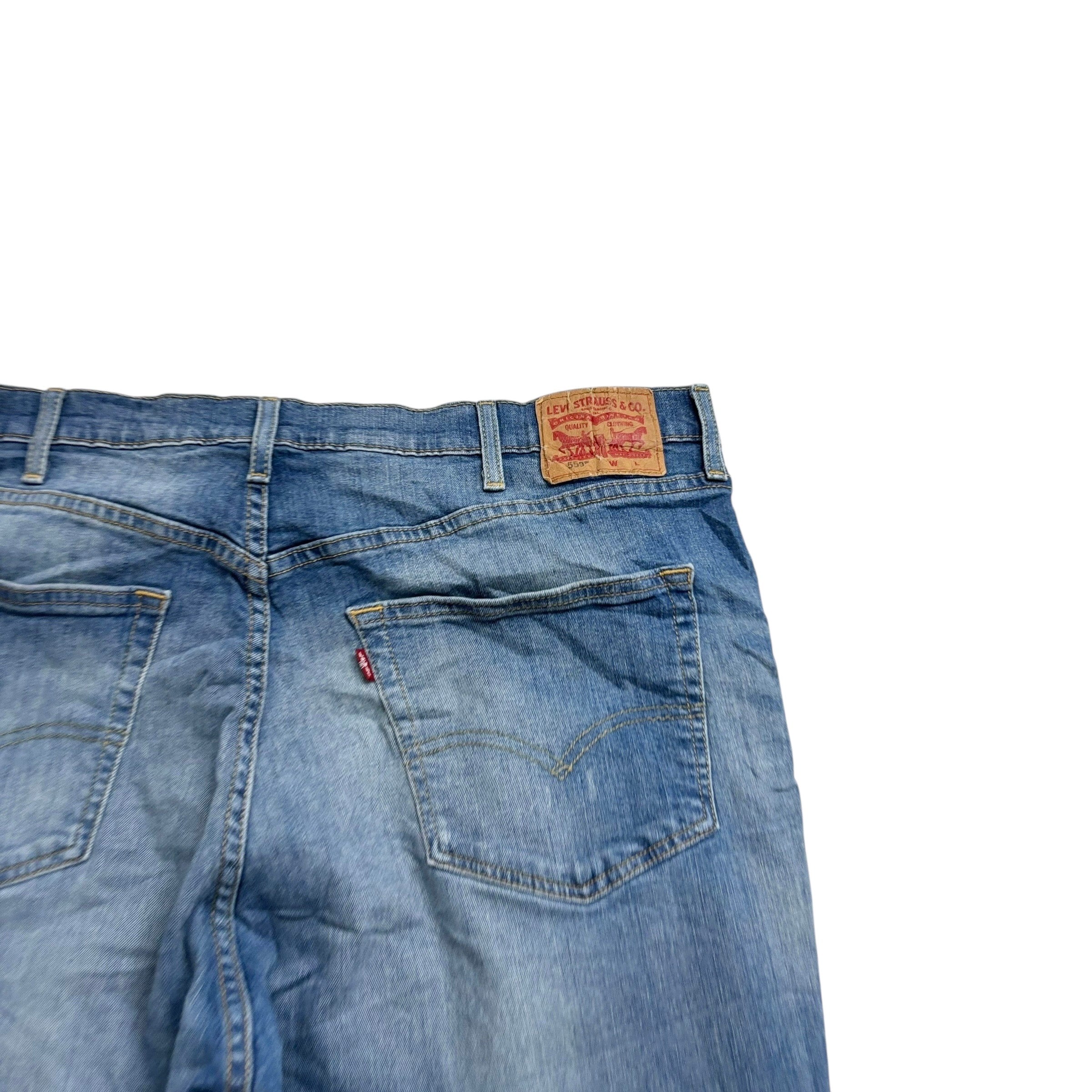 Levis 559 Jeans W44 L30 Mens Mid Blue Relaxed Straight Fit Stretch Denim (E)