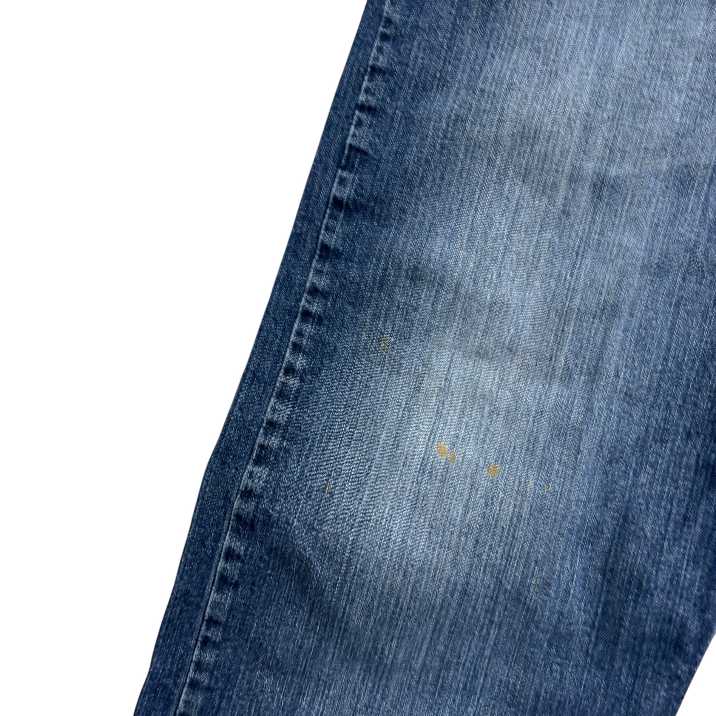 Wrangler Jeans W42 L30 Mens Dark Blue Regular Straight Fit Stretch Denim (F)