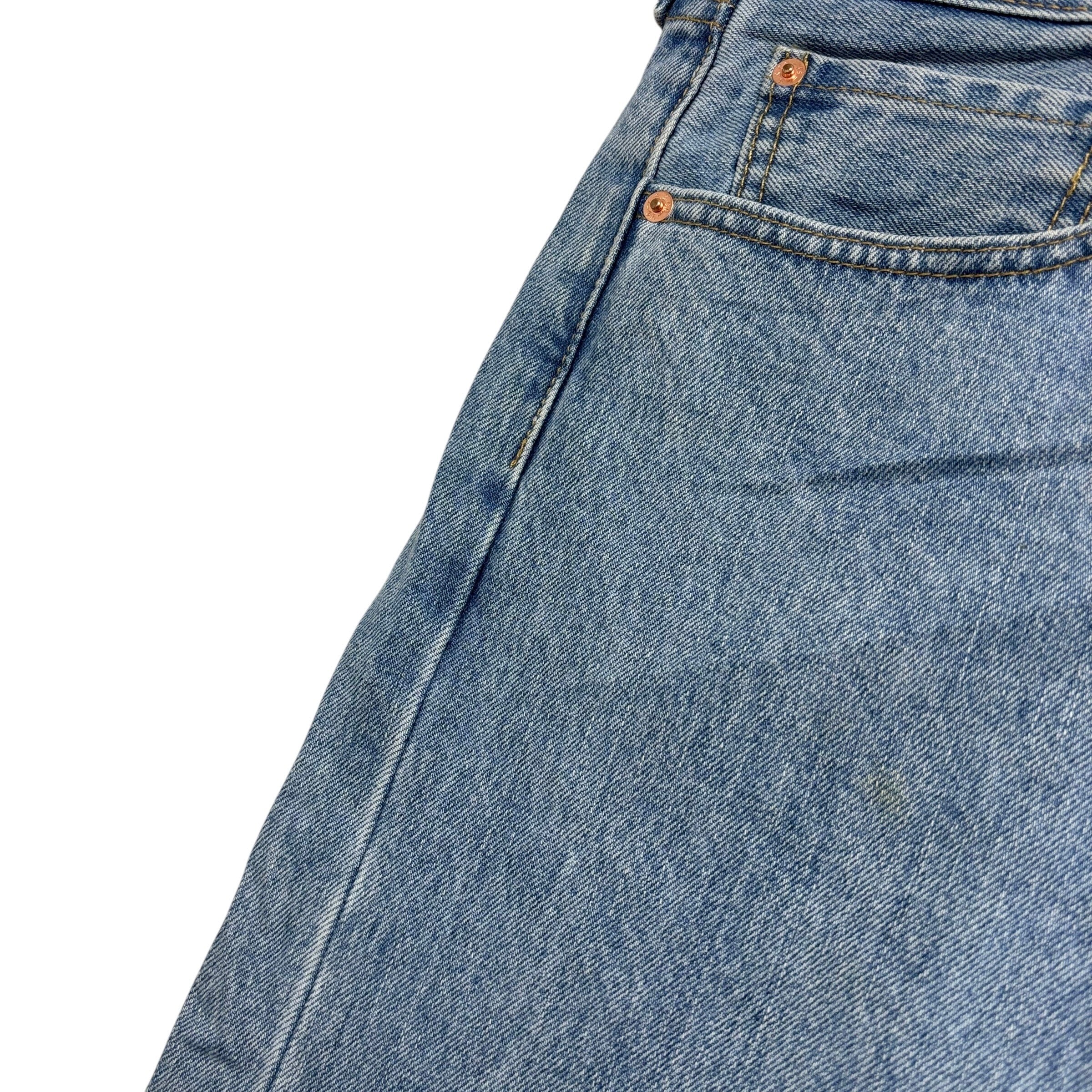 Levis 505 Jeans W40 L30 Mens Light Blue Regular Straight Fit Denim