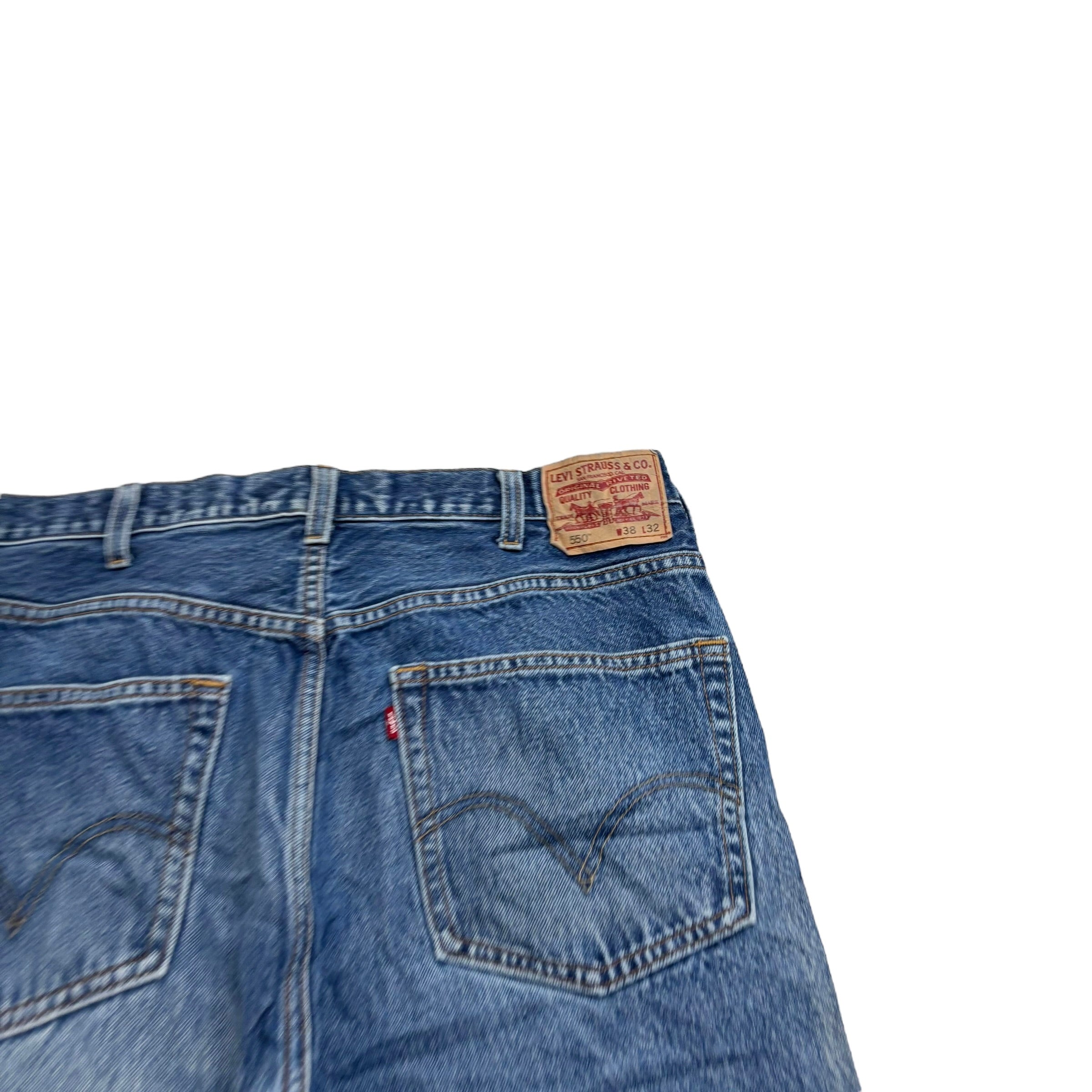 Levis 550 Jeans W36 L32 Mens Mid Blue Baggy Relaxed Straight Fit Vintage Denim