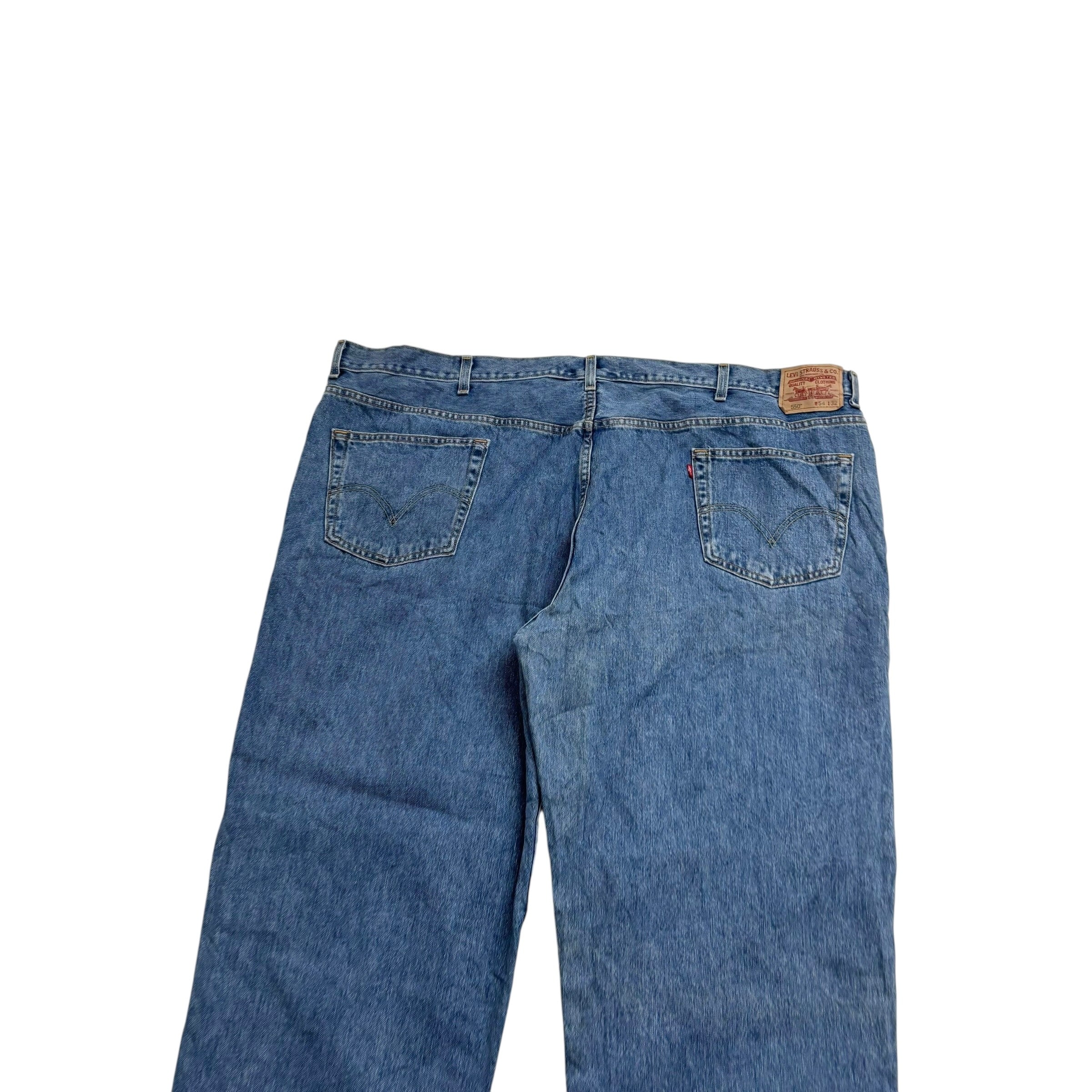 Levis 550 Jeans W54 L32 Mens Mid Blue Baggy Relaxed Straight Fit Vintage Denim