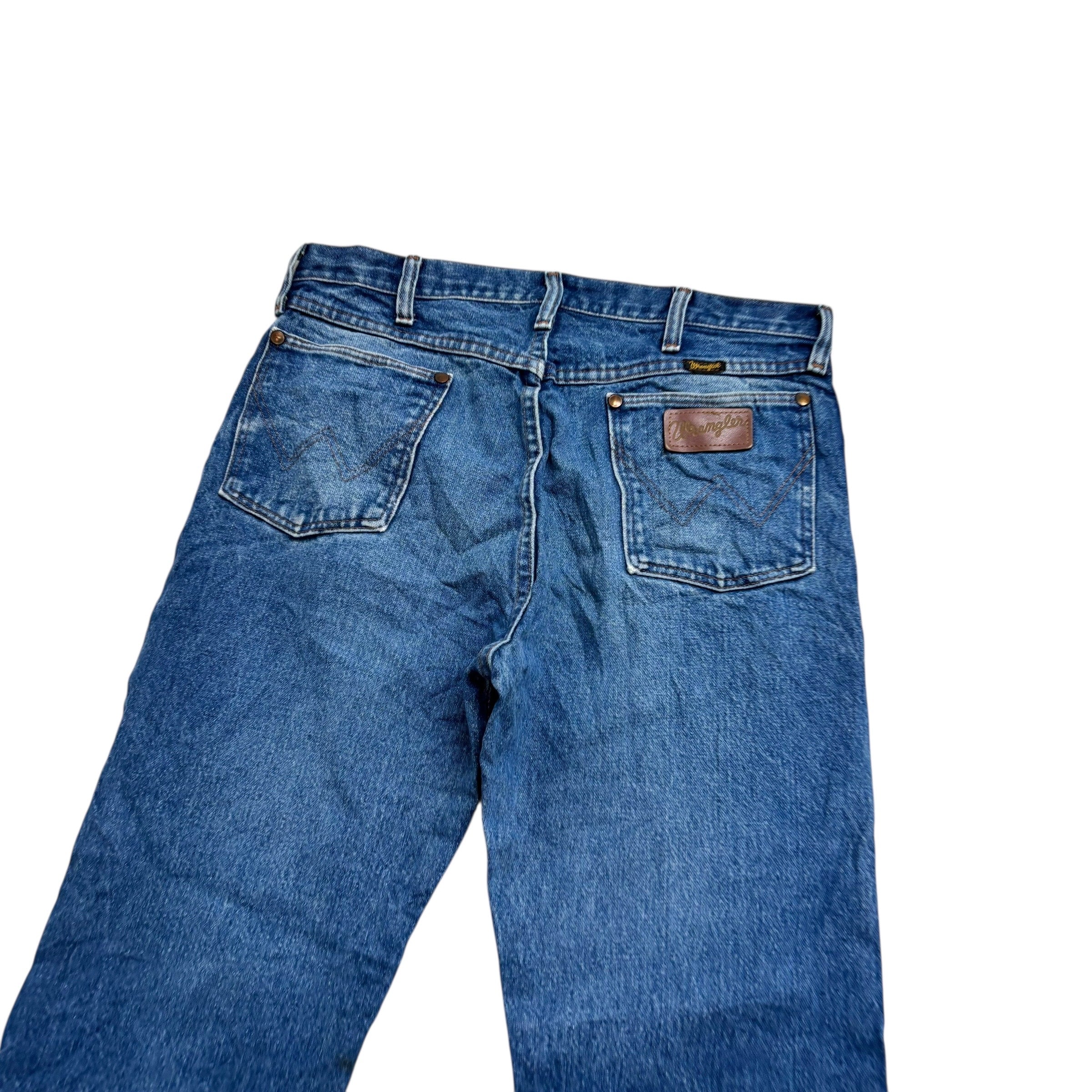 Wrangler Jeans Cowboy Cut W32 L27 Mens Mid Blue 13MWZ Original Fit Denim (F)