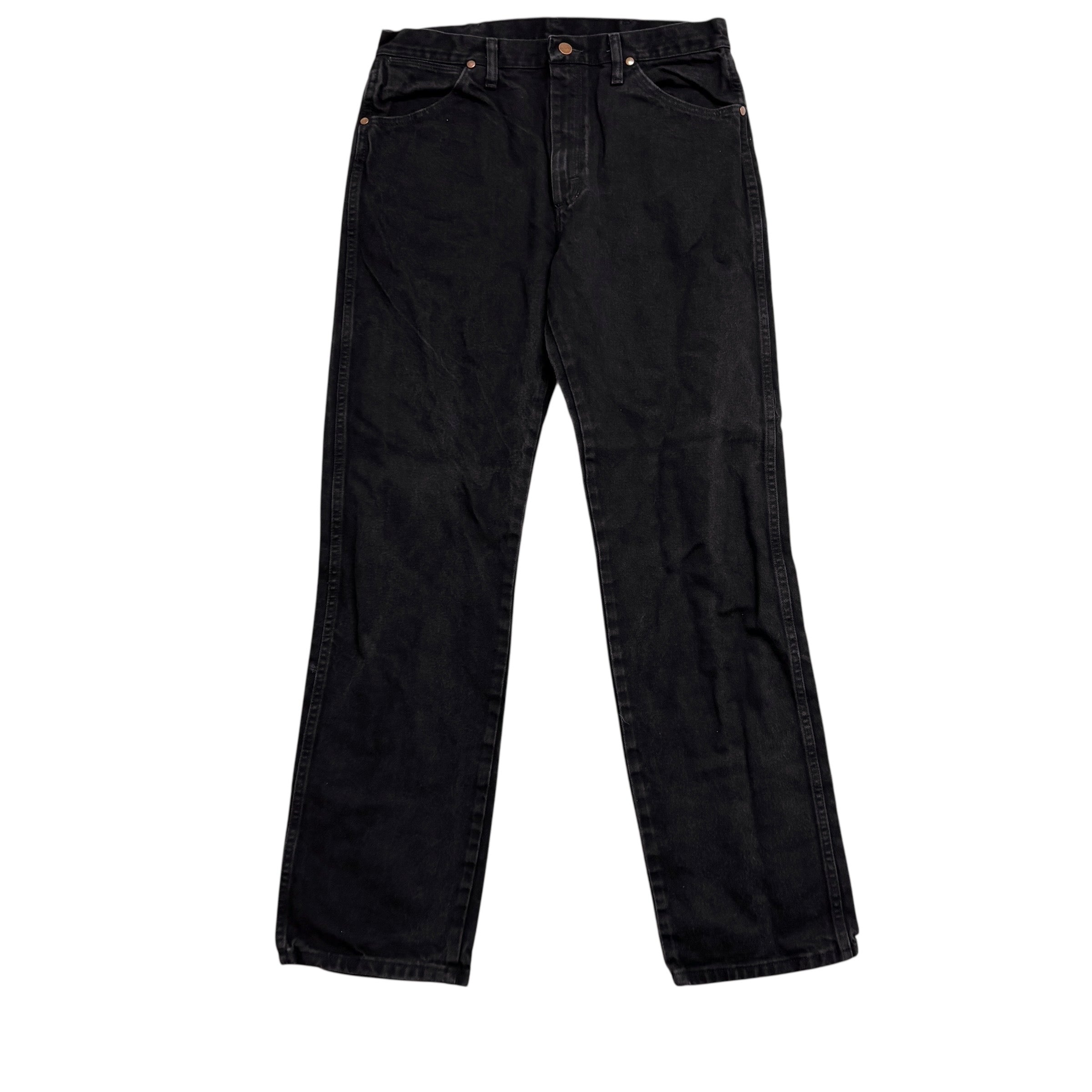 Wrangler Jeans Cowboy Cut W34 L34 Mens Black 13MWZ Original Fit Denim