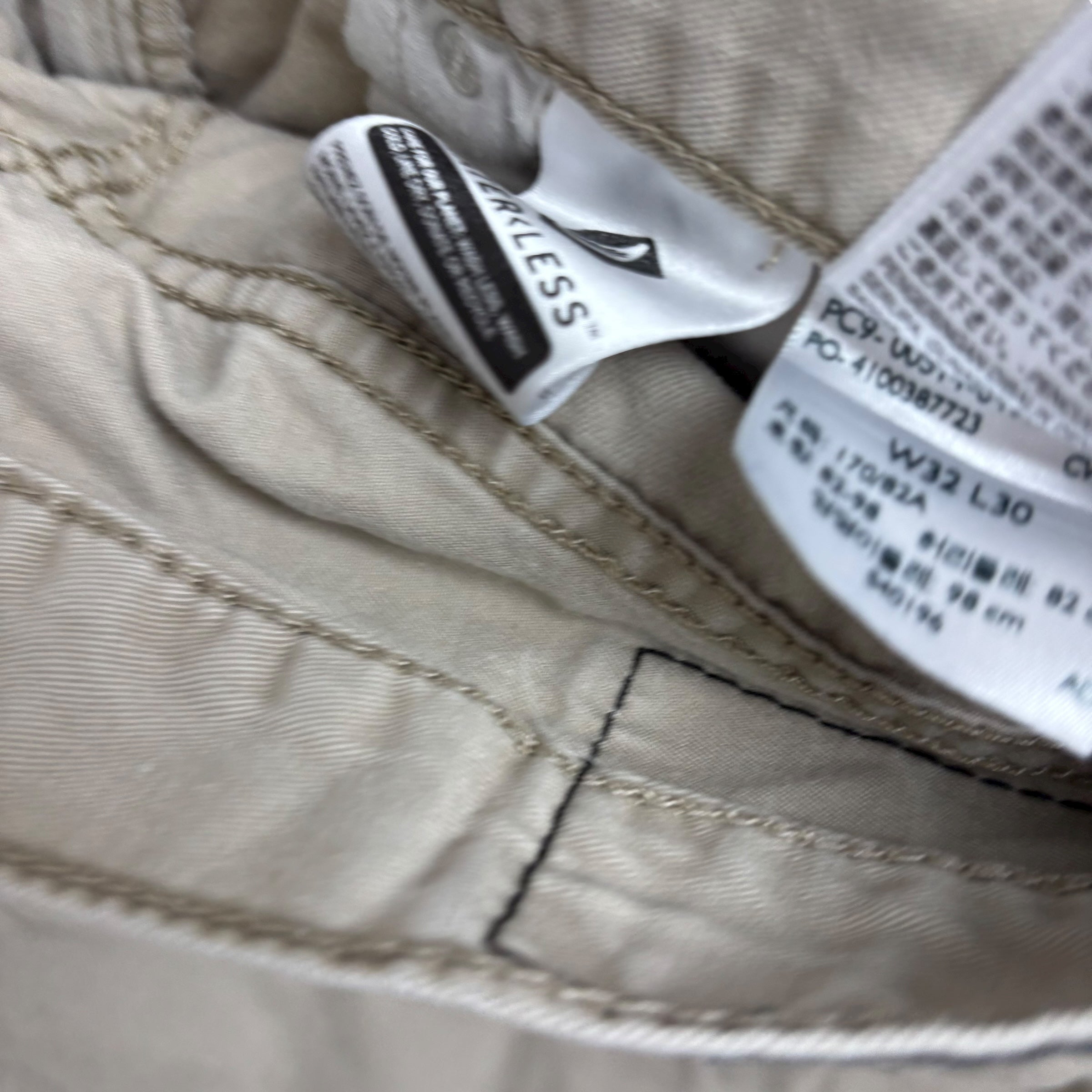 Levis 514 Trousers W32 L29 Mens Cream Regular Straight Fit Pants (E)