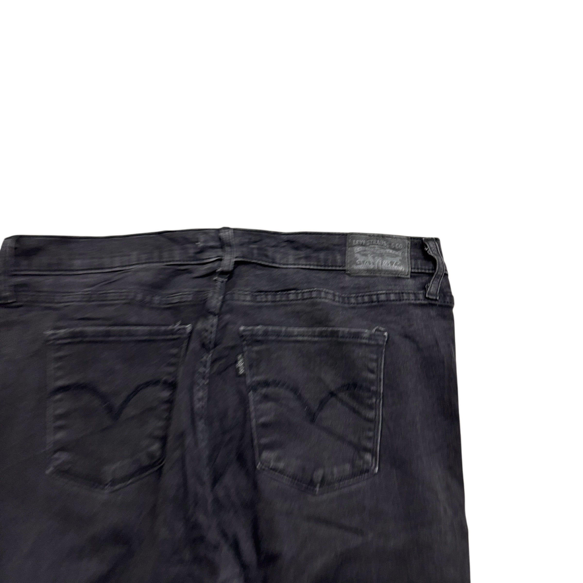 Levis Jeans W33 L32 Womens Shaping Bootcut Black Stretch Denim (E)