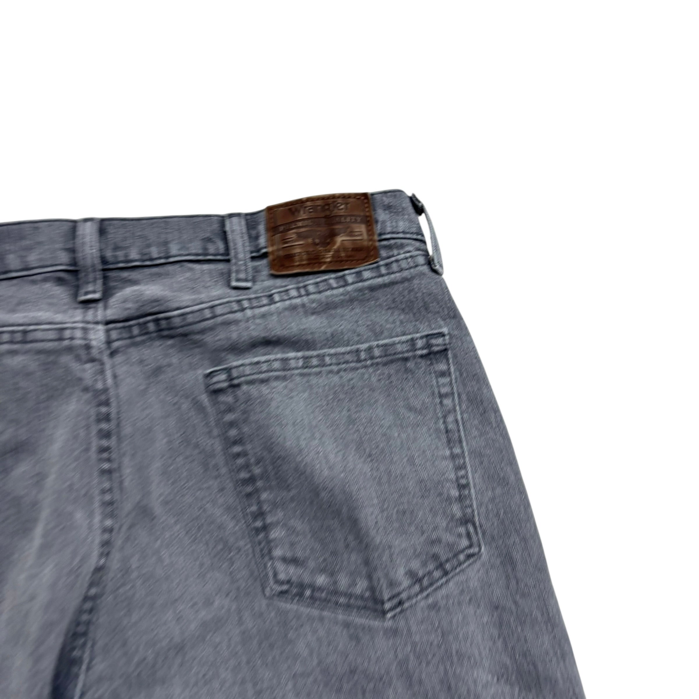 Wrangler Jeans W36 L30 Mens Grey Relaxed Straight Fit Stretch Denim (E)