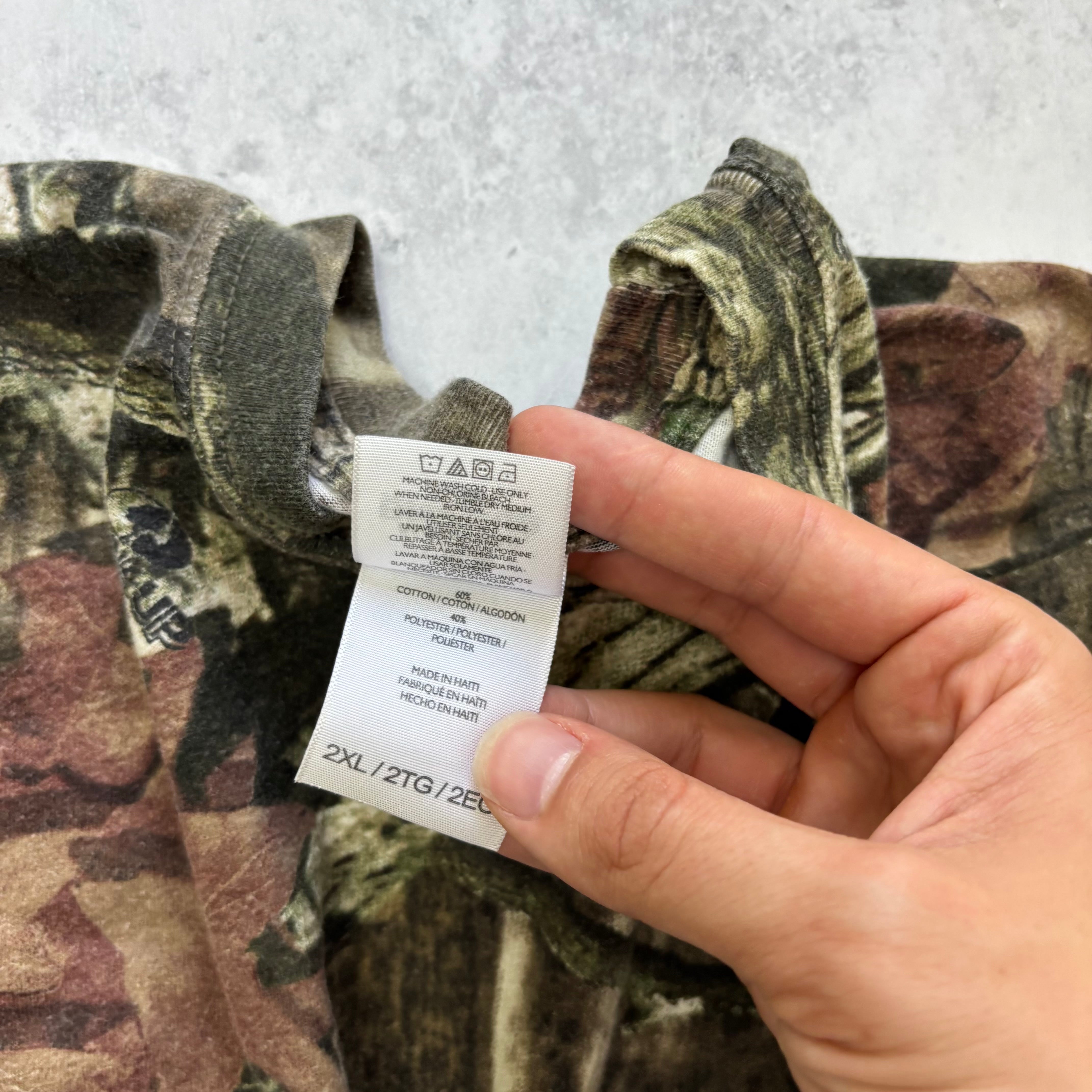 RealTree T Shirt Mens XXL Camo Y2K Hunting Long Sleeve Mossy Oak (E)