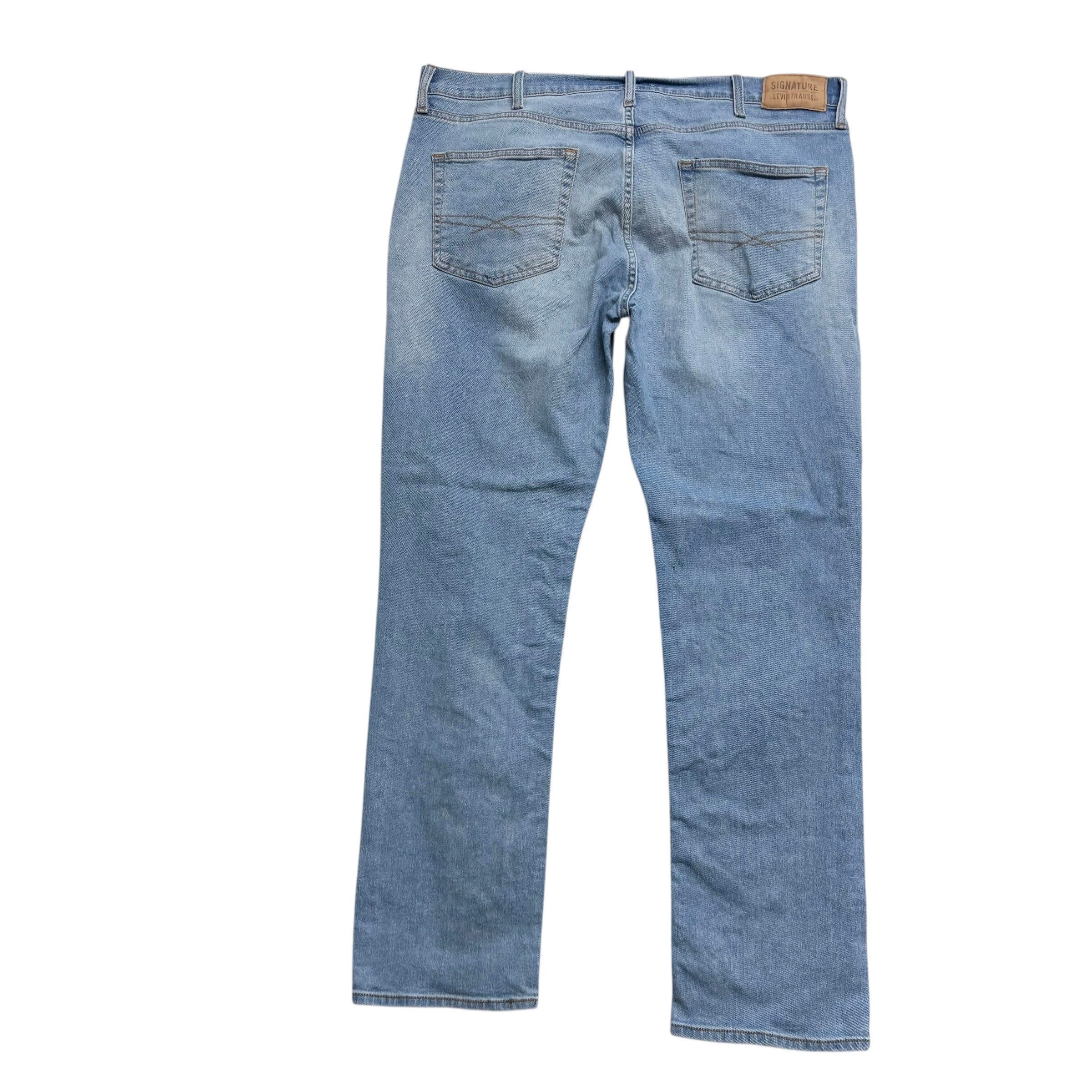 Levis Signature Jeans W38 L32 Mens Light Blue Slim Fit Stretch Denim