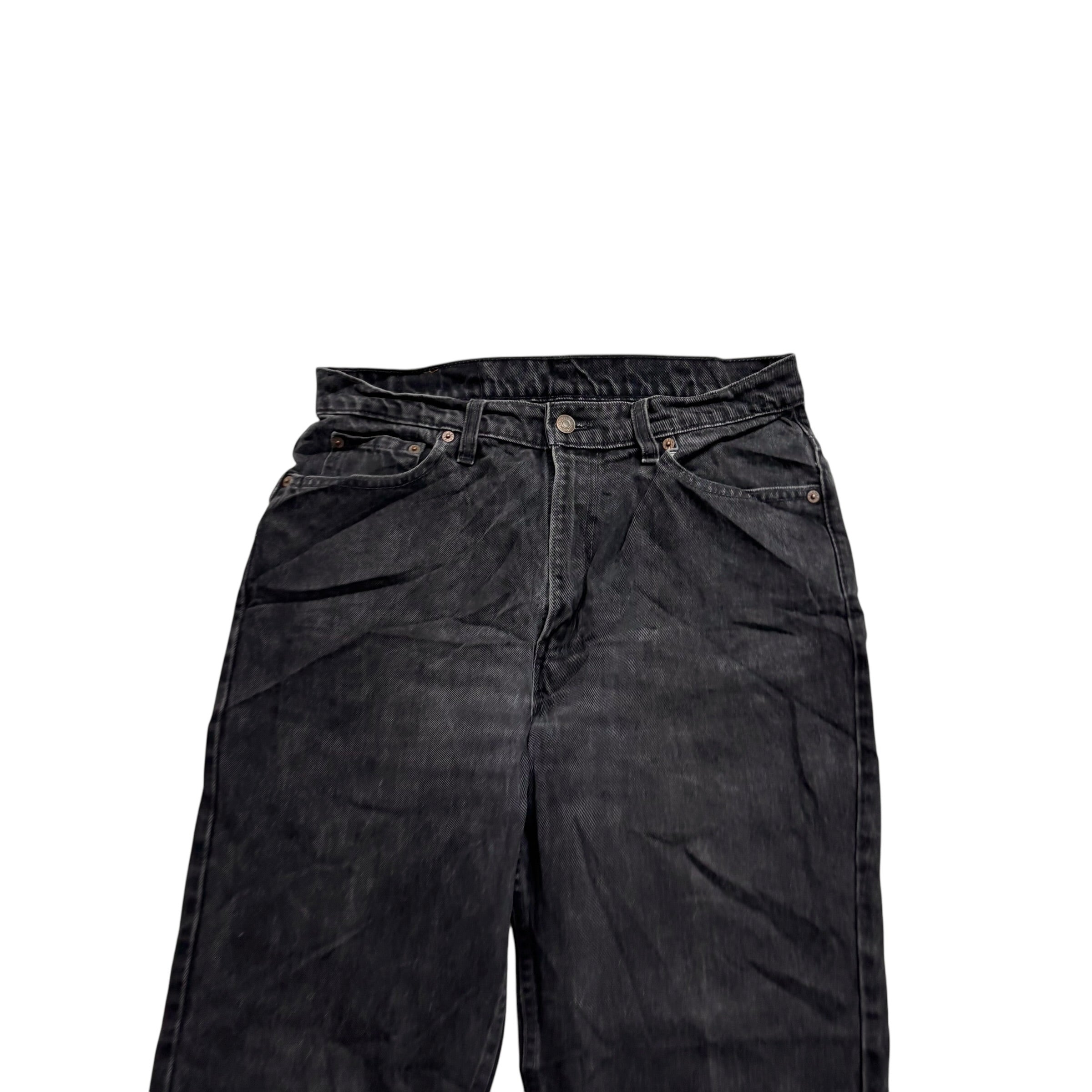 Levis 521 Jeans W31 L28 Womens Tapered Fit Black Vintage Denim