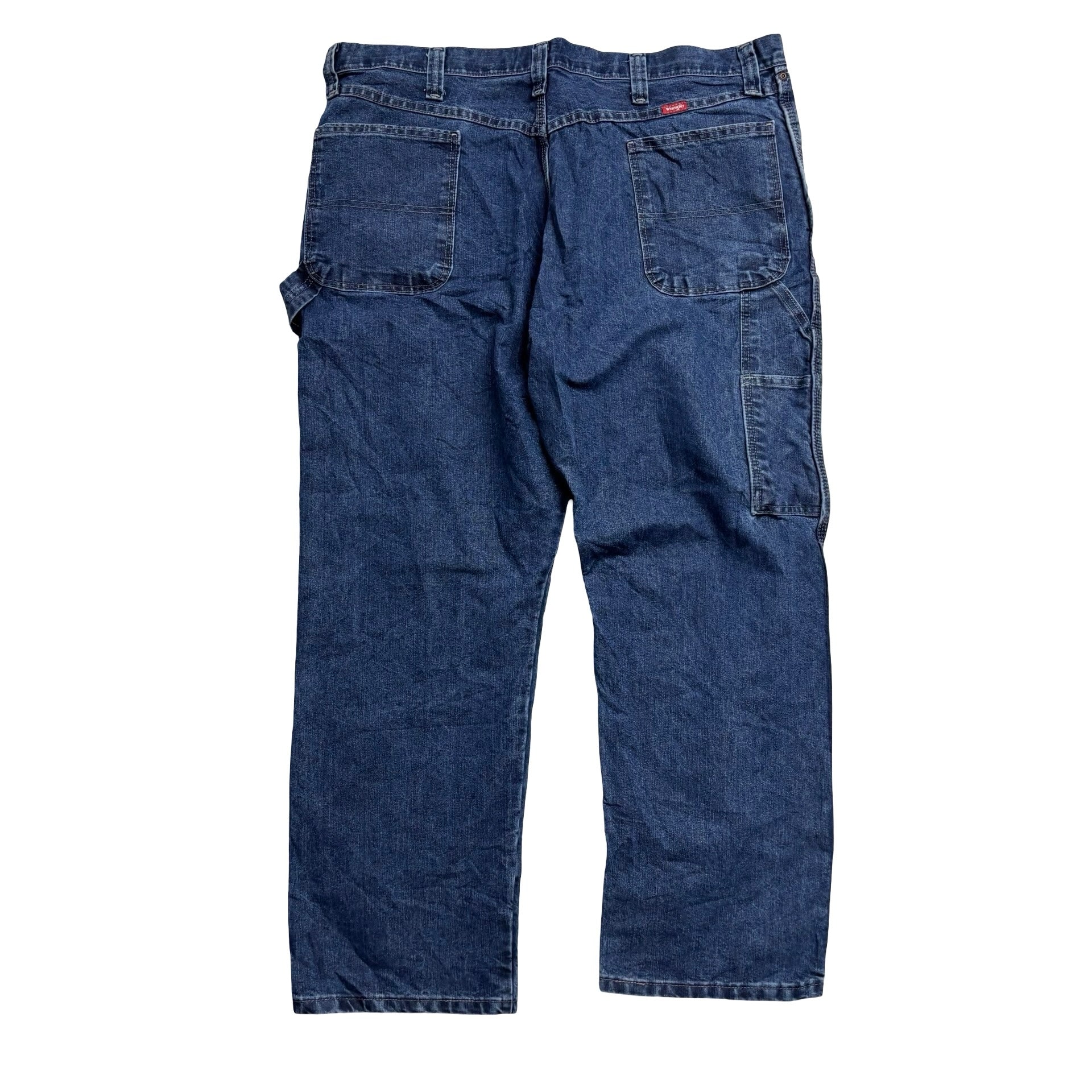 Wrangler Carpenter Jeans W40 L29 Mens Mid Blue Baggy Relaxed Fit Denim (E)