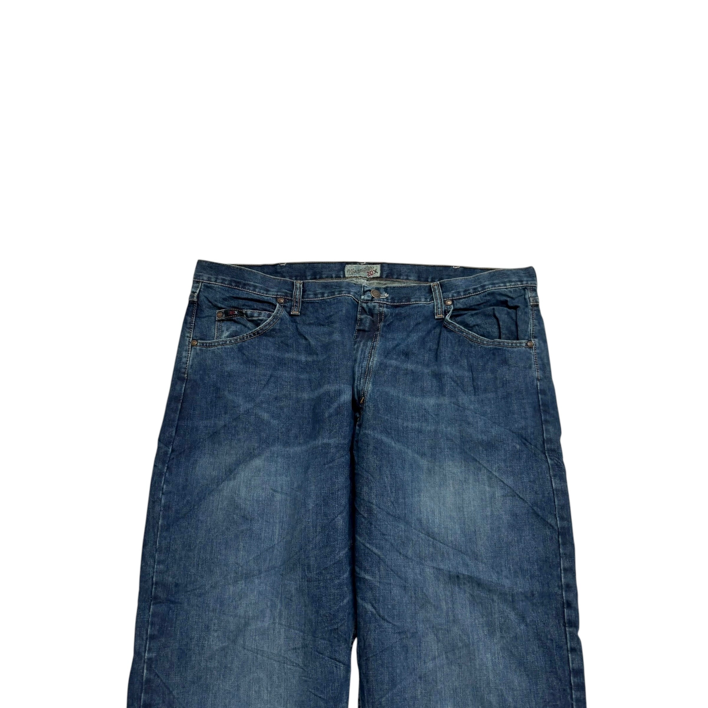 Wrangler Jeans W40 L27 Mens Dark Blue Relaxed Straight Fit Denim (E)