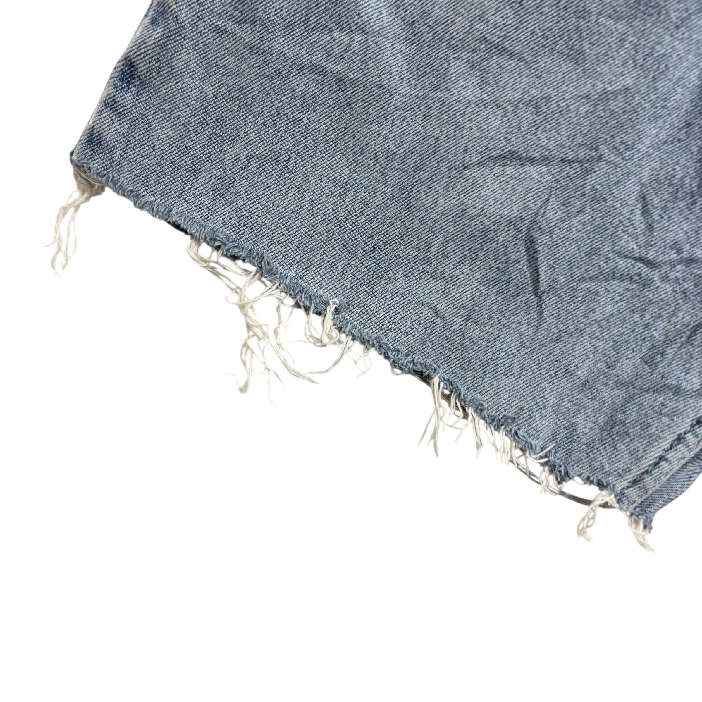 Wrangler Denim Shorts W33 Mens Light Blue 57in Regular Fit Cut Off Vintage