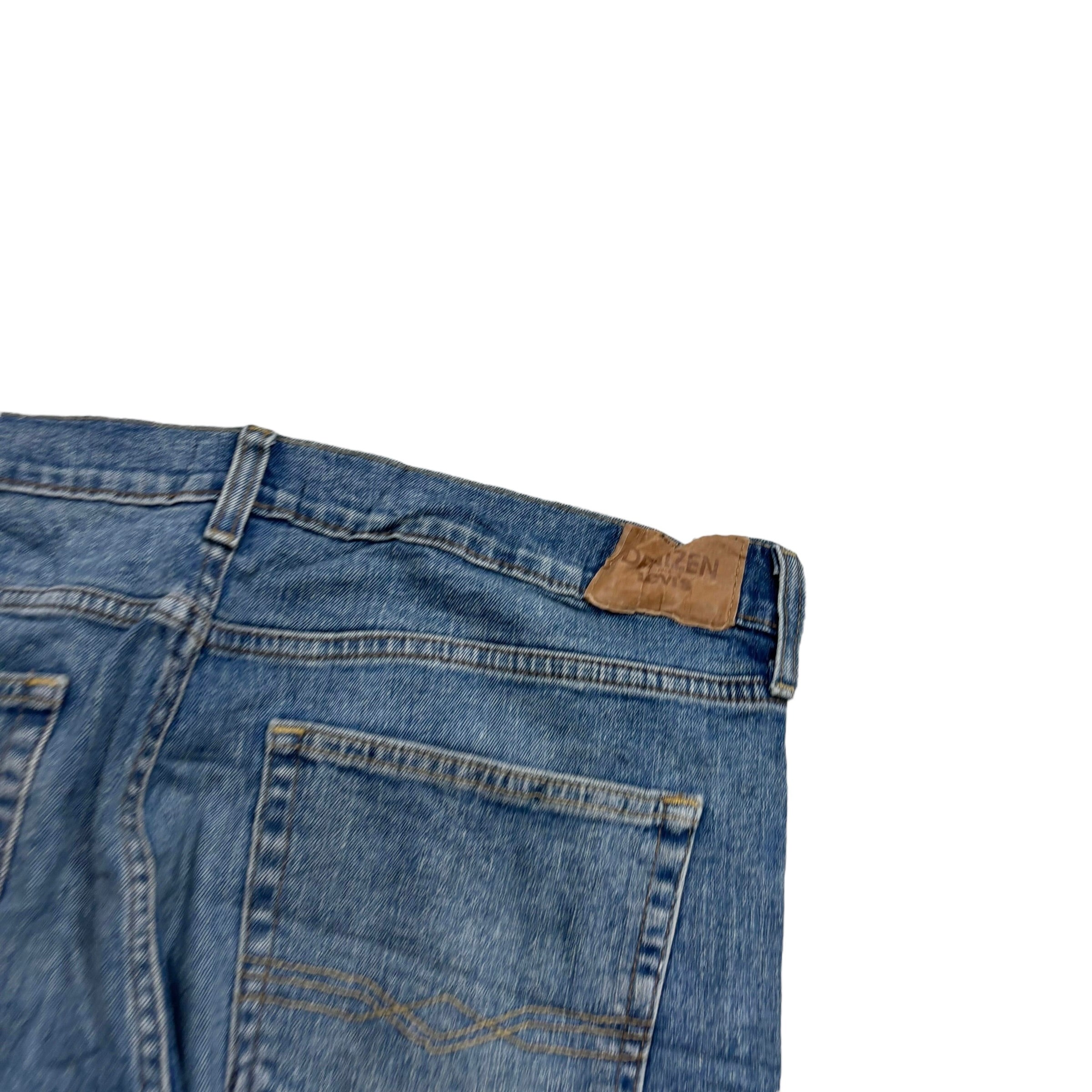 Levis Denizen Jeans W36 L34 Mens Mid Blue Regular Straight Fit Stretch Denim