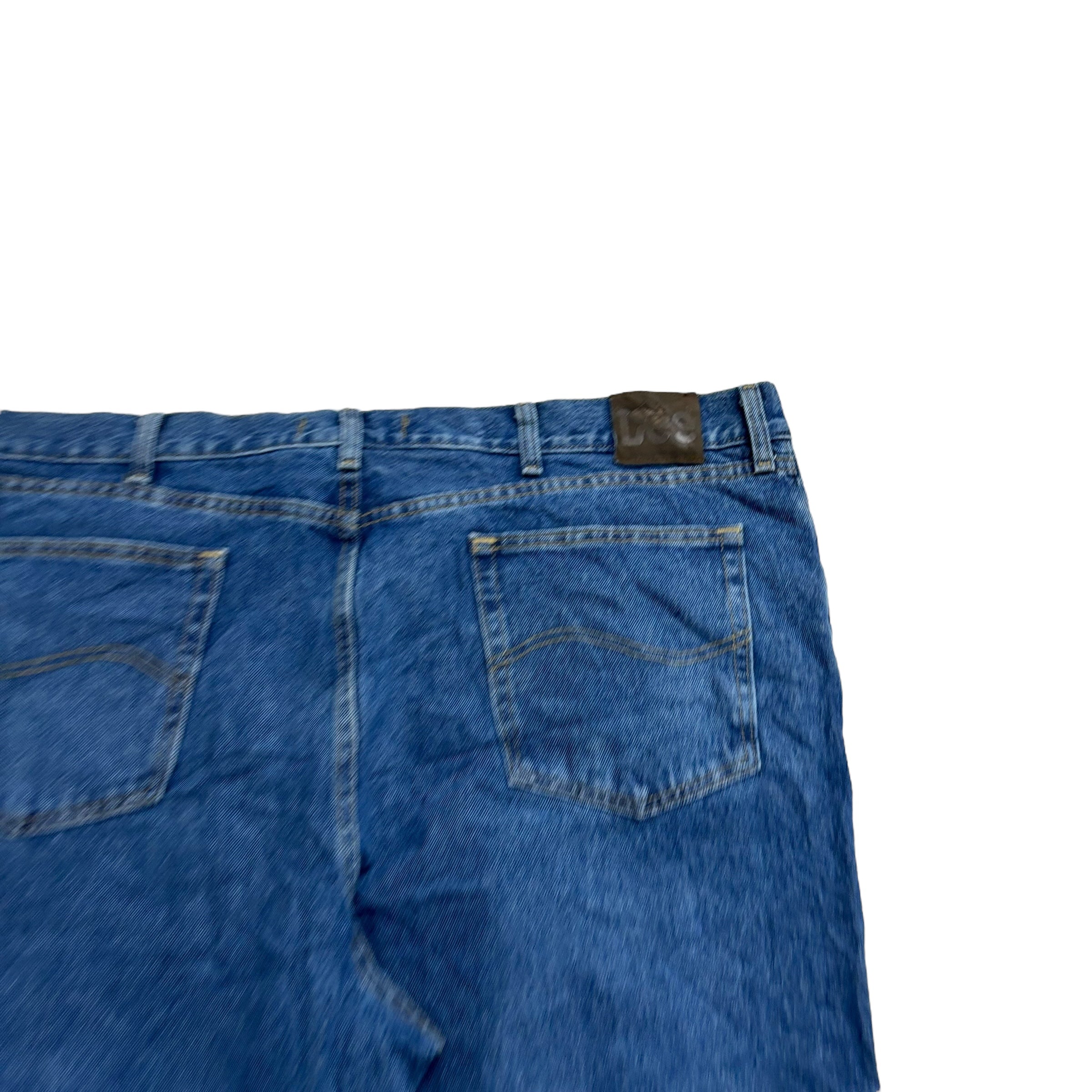 Lee Jeans W48 L32 Mens Mid Blue Regular Straight Fit Vintage Denim (E)