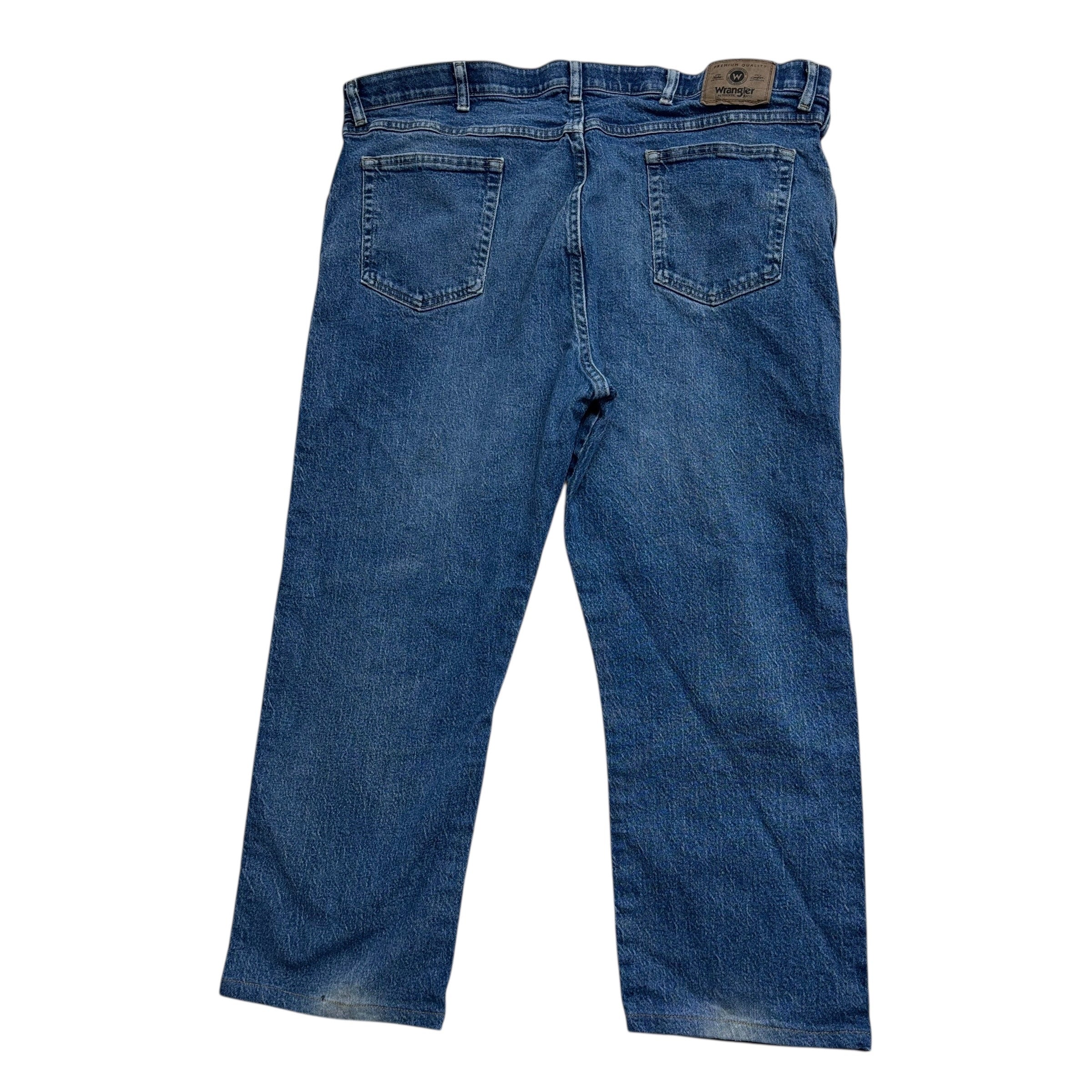 Wrangler Jeans W42 L26 Mens Mid Blue Regular Straight Fit Stretch Denim