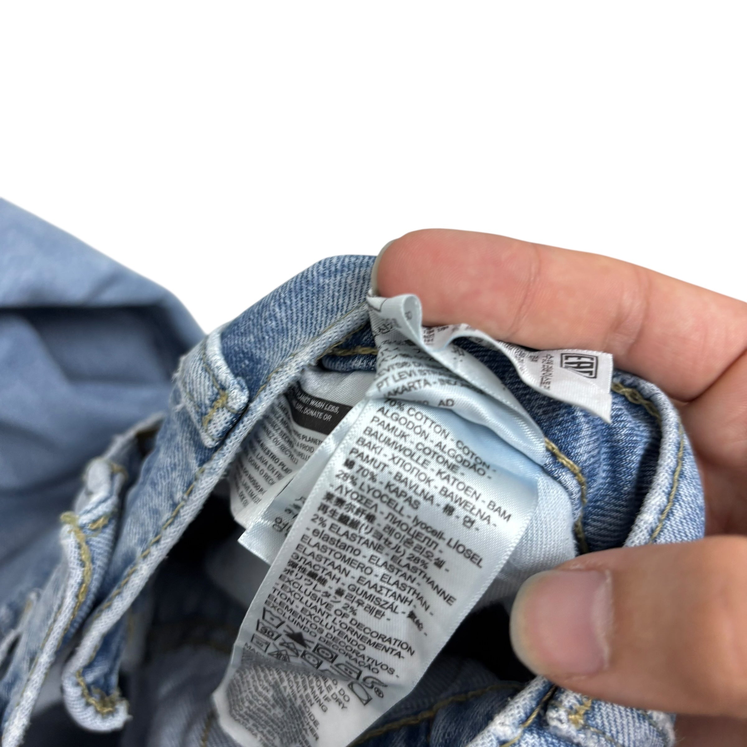 Levis 502 Jeans W31 L31 Mens Light Blue Regular Tapered Fit Stretch Denim