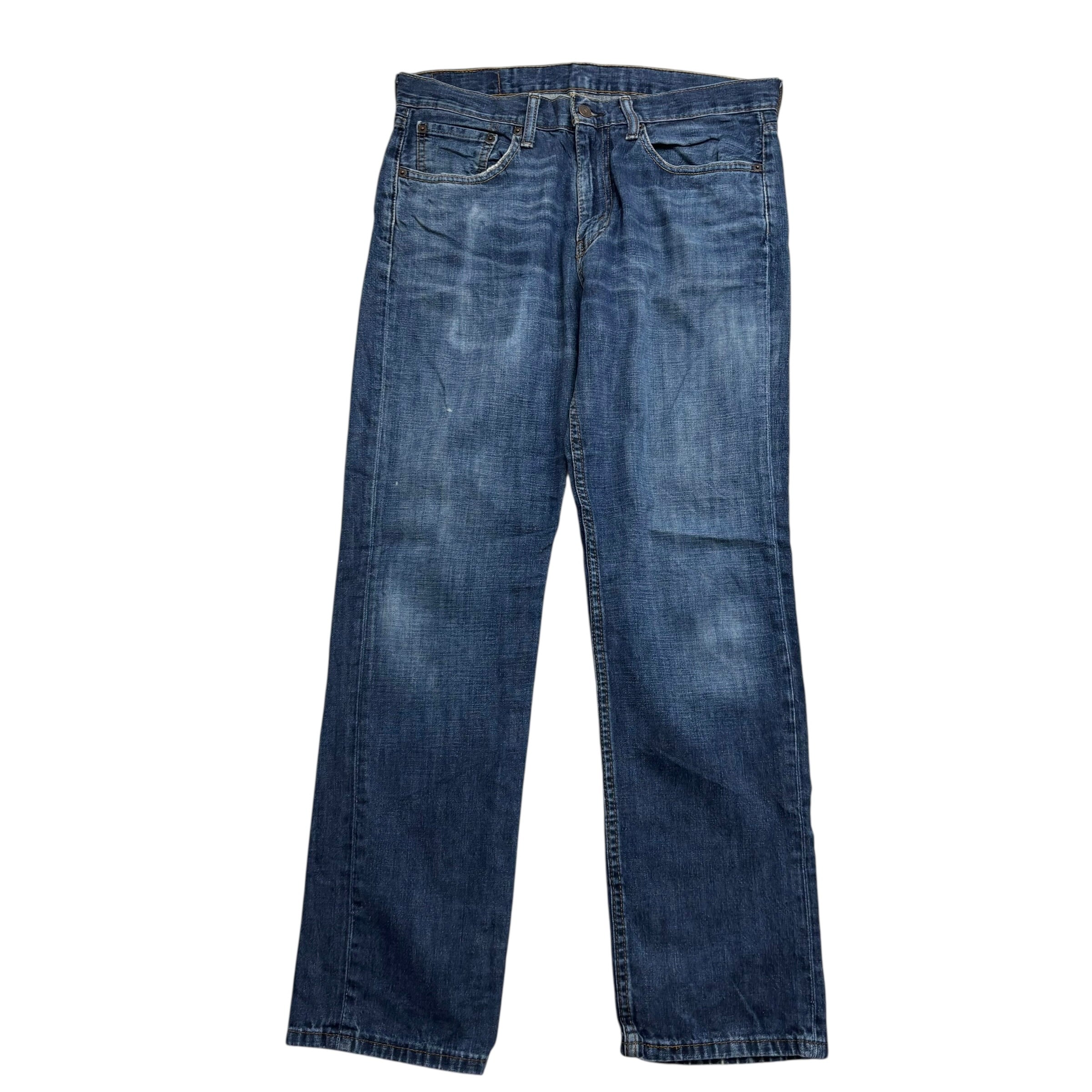 Levis 514 Jeans W32 L30 Mens Mid Blue Regular Straight Fit Denim